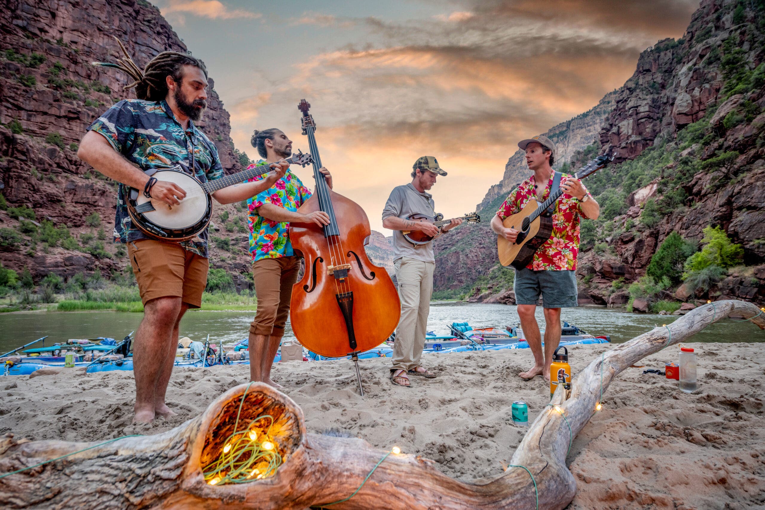 Raft trip with live band 