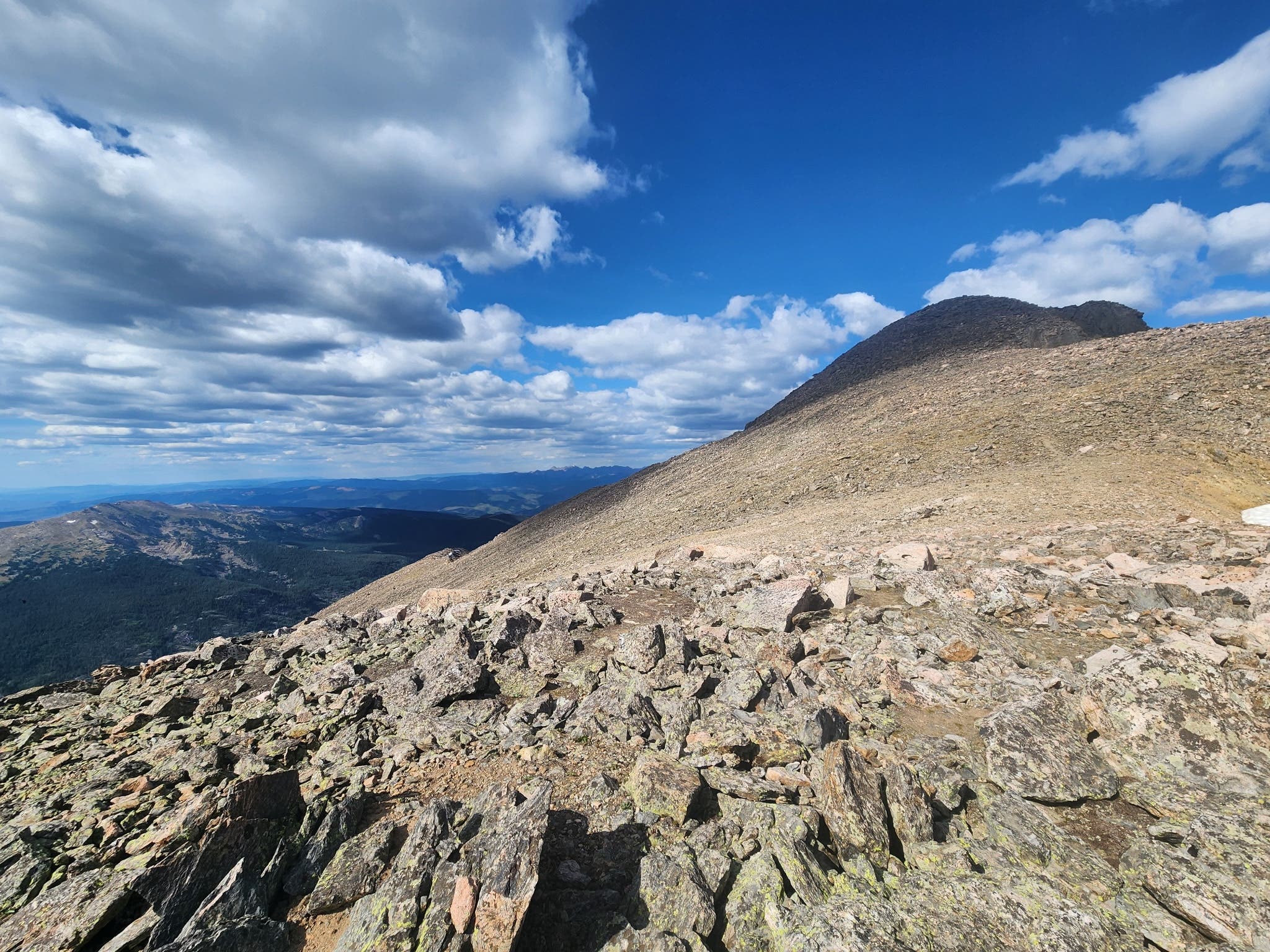 rugged terrain against blue sky