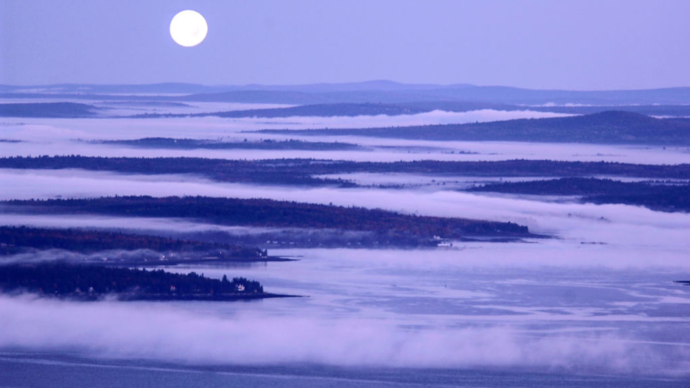 moon over purple land