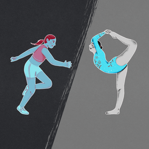 runner doing power yoga challenge