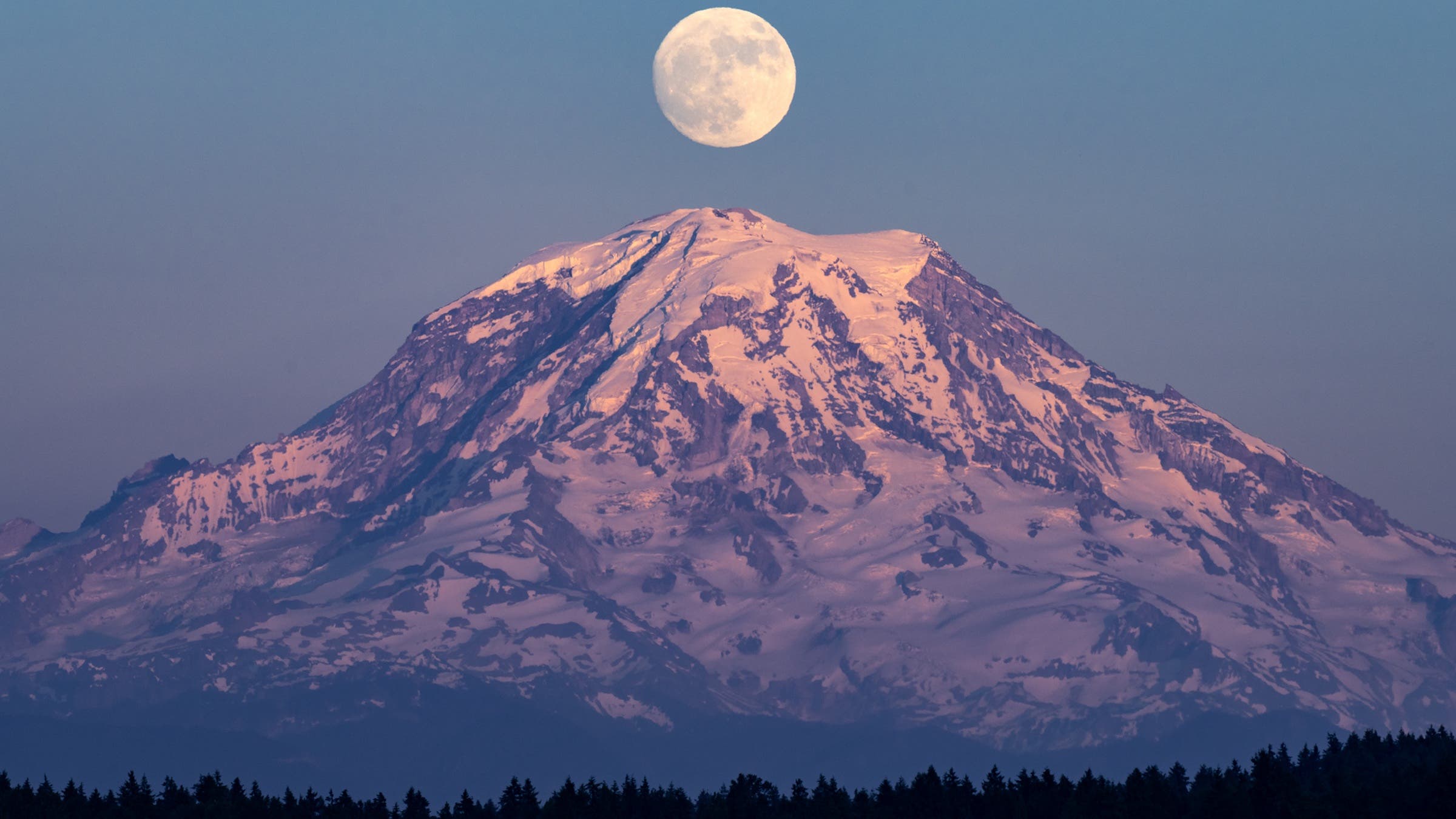 moon over mountain