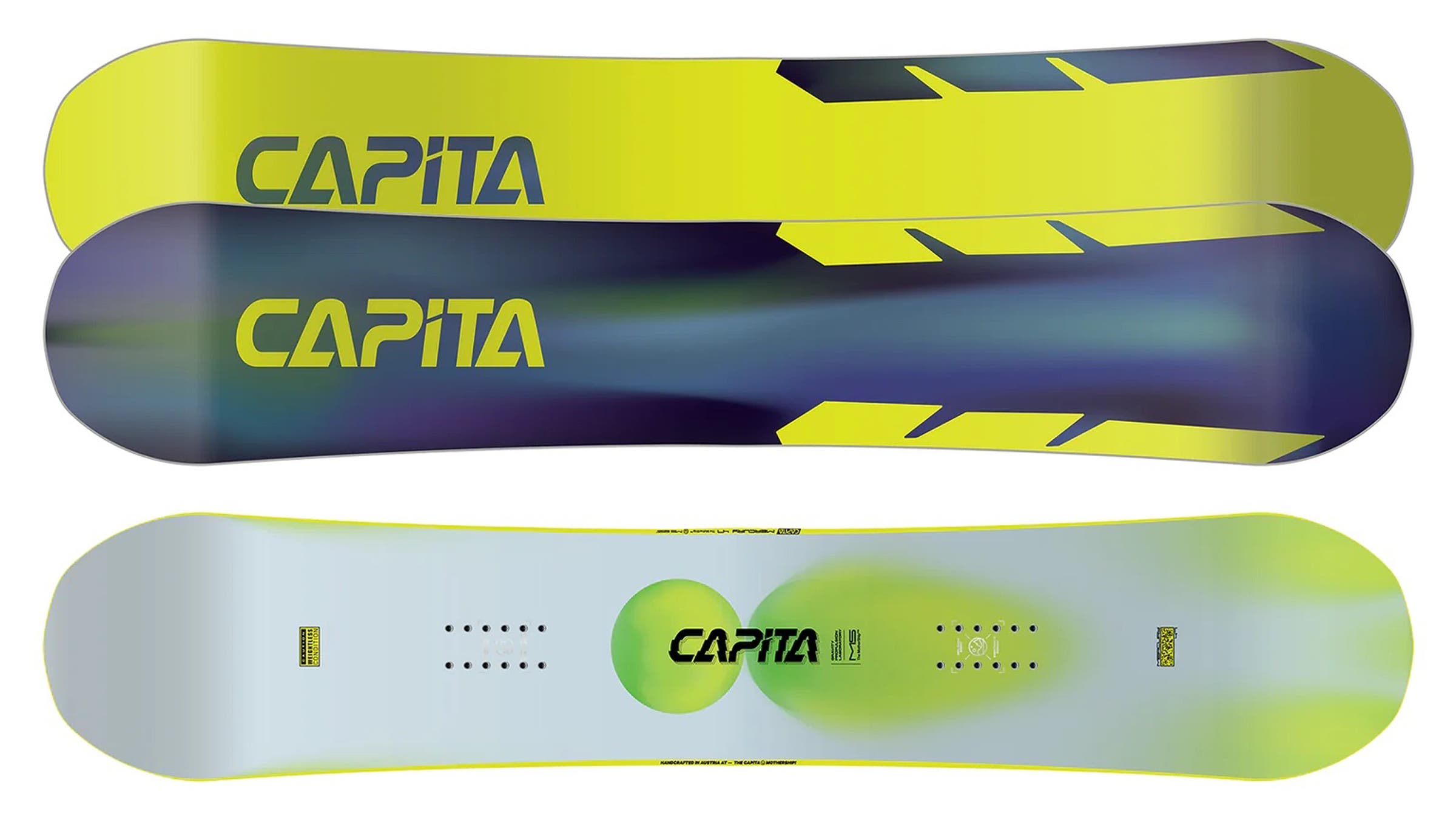 Capita Mercury snowboard on white background