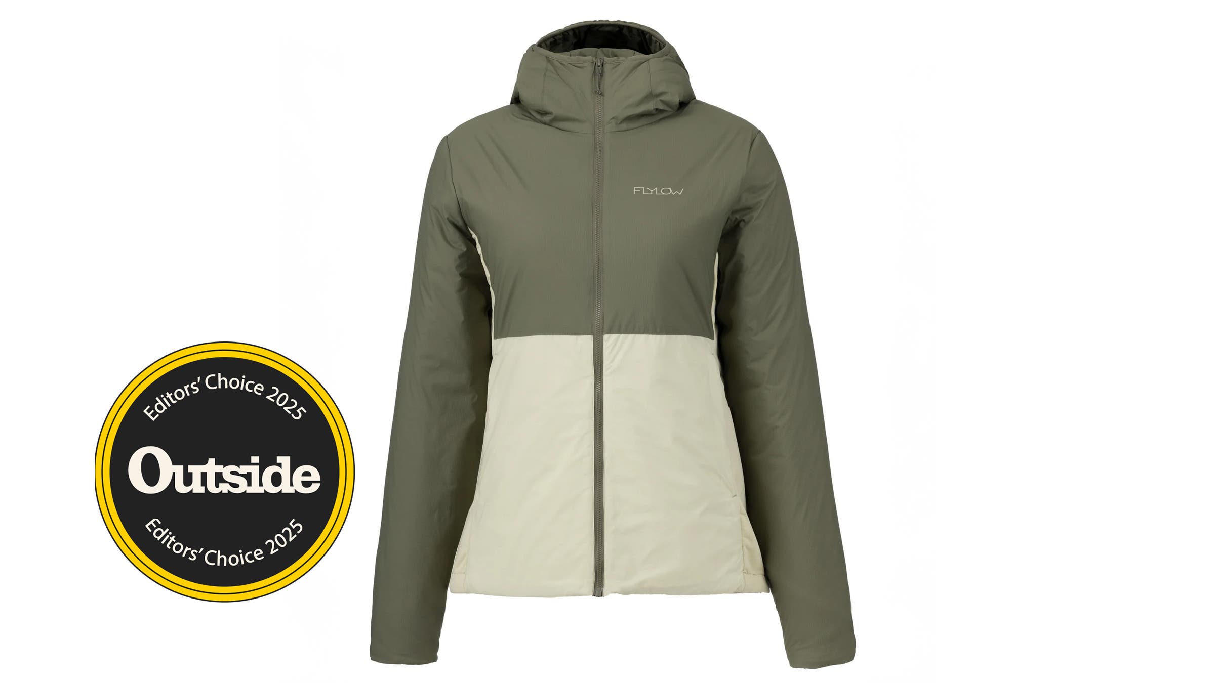 Flylow Mia Jacket green on white background midlayer