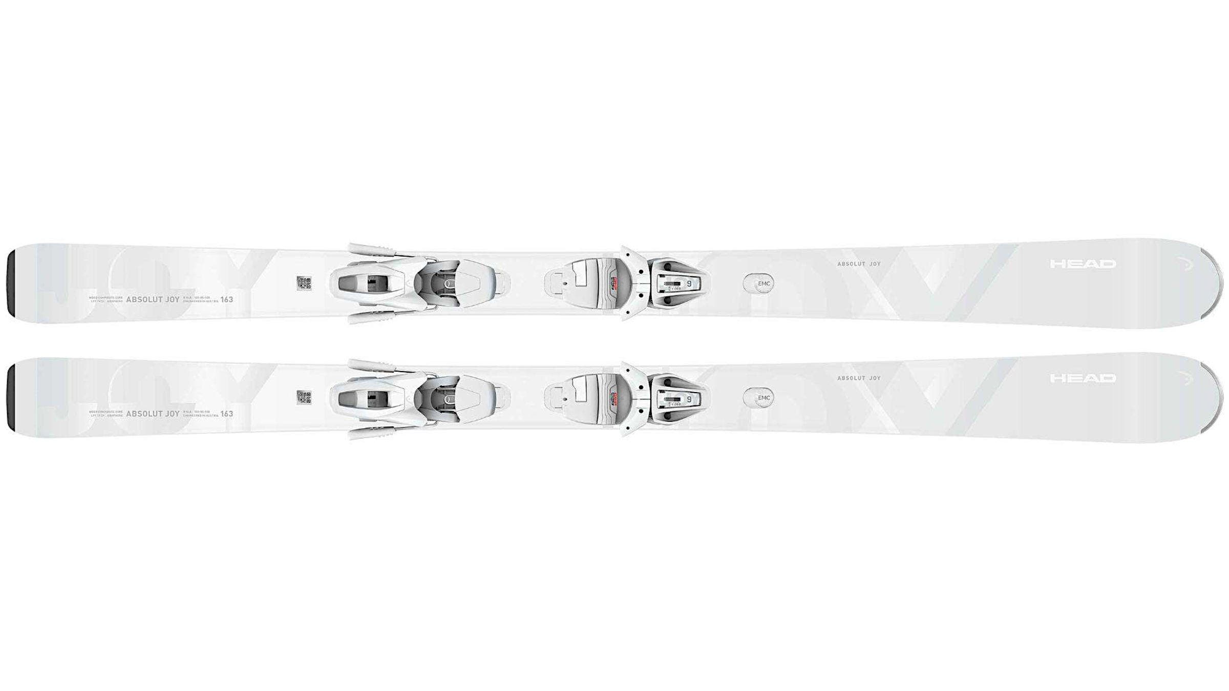 Head Absolut Joy white skis on a white background