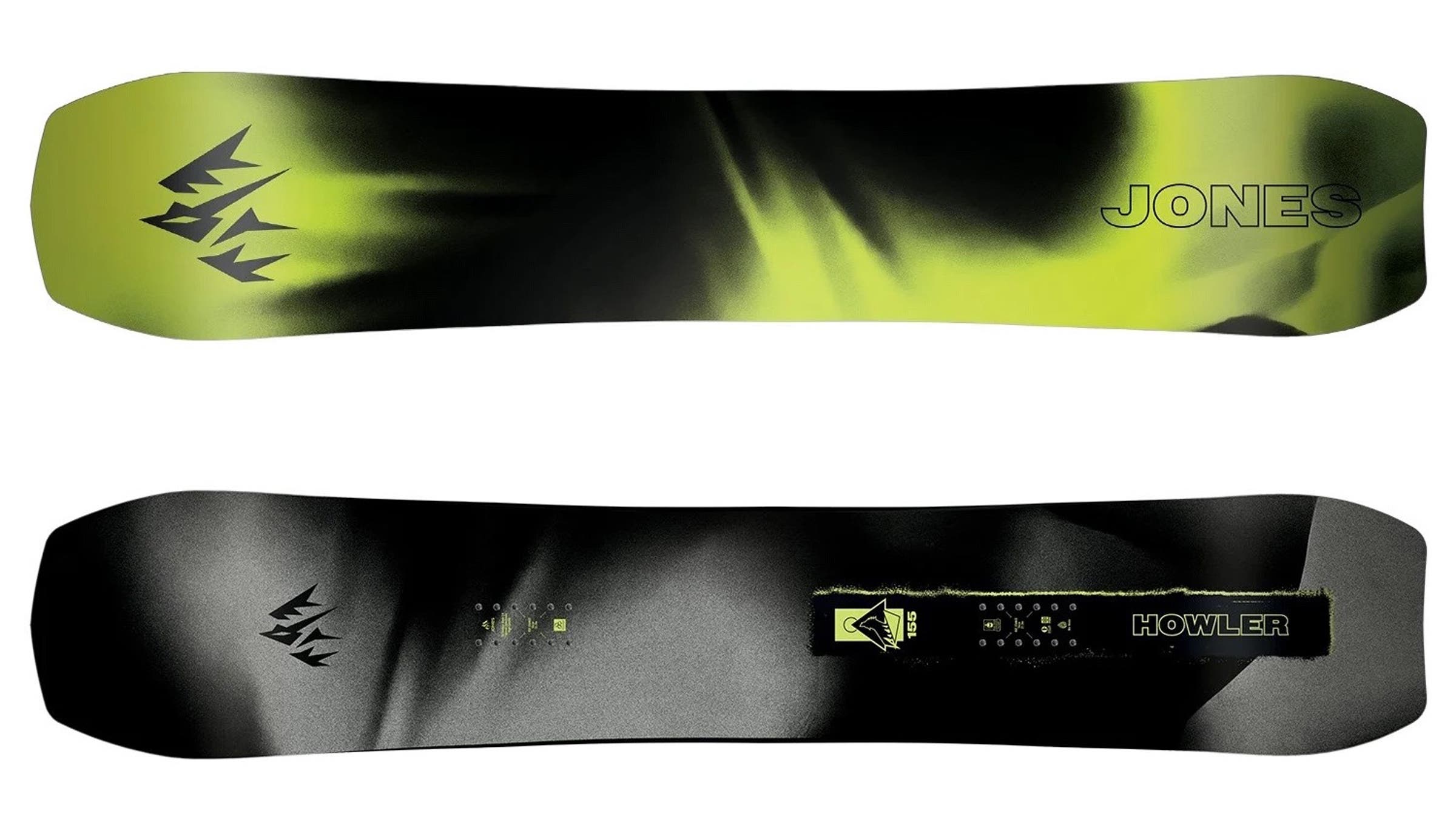 Jones Howler snowboard on white background