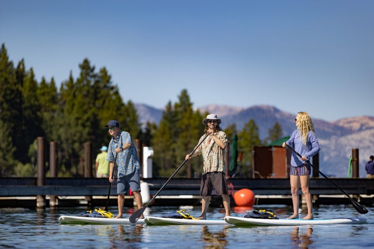 Paddling on Lake Tahoe