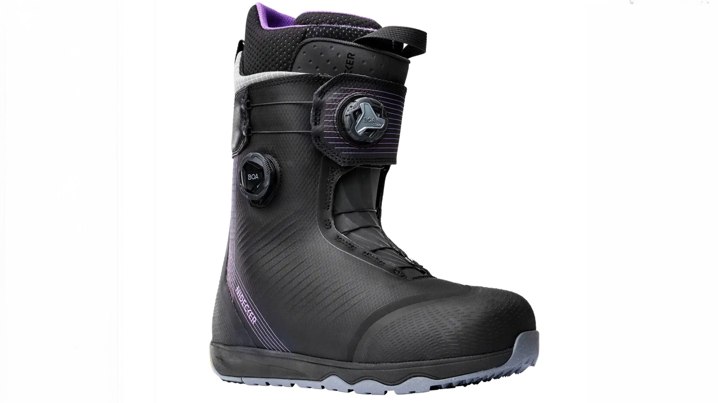 Nikdecker Kita APX black snowboard boot on white background