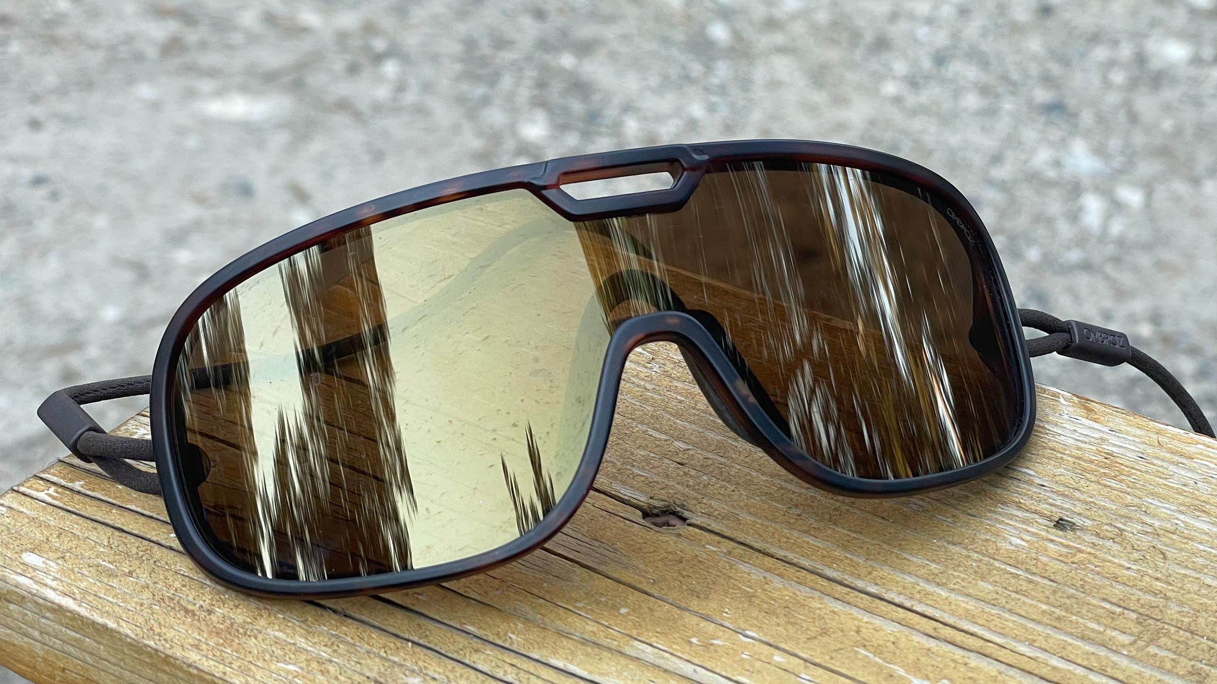 A pair of Ombraz Refugio sports sunglasses