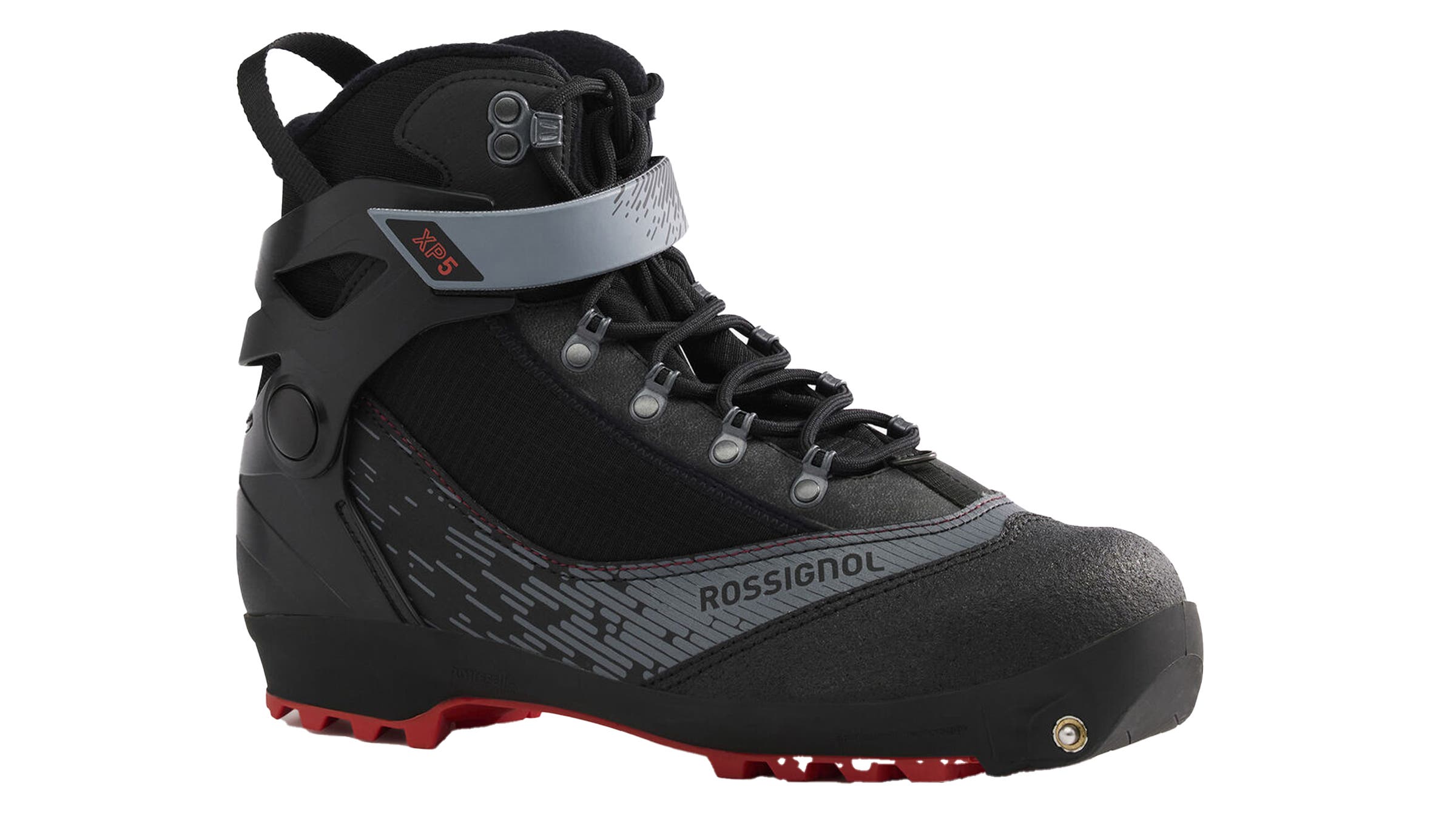 Rossignol XP5 ski boots black on white background