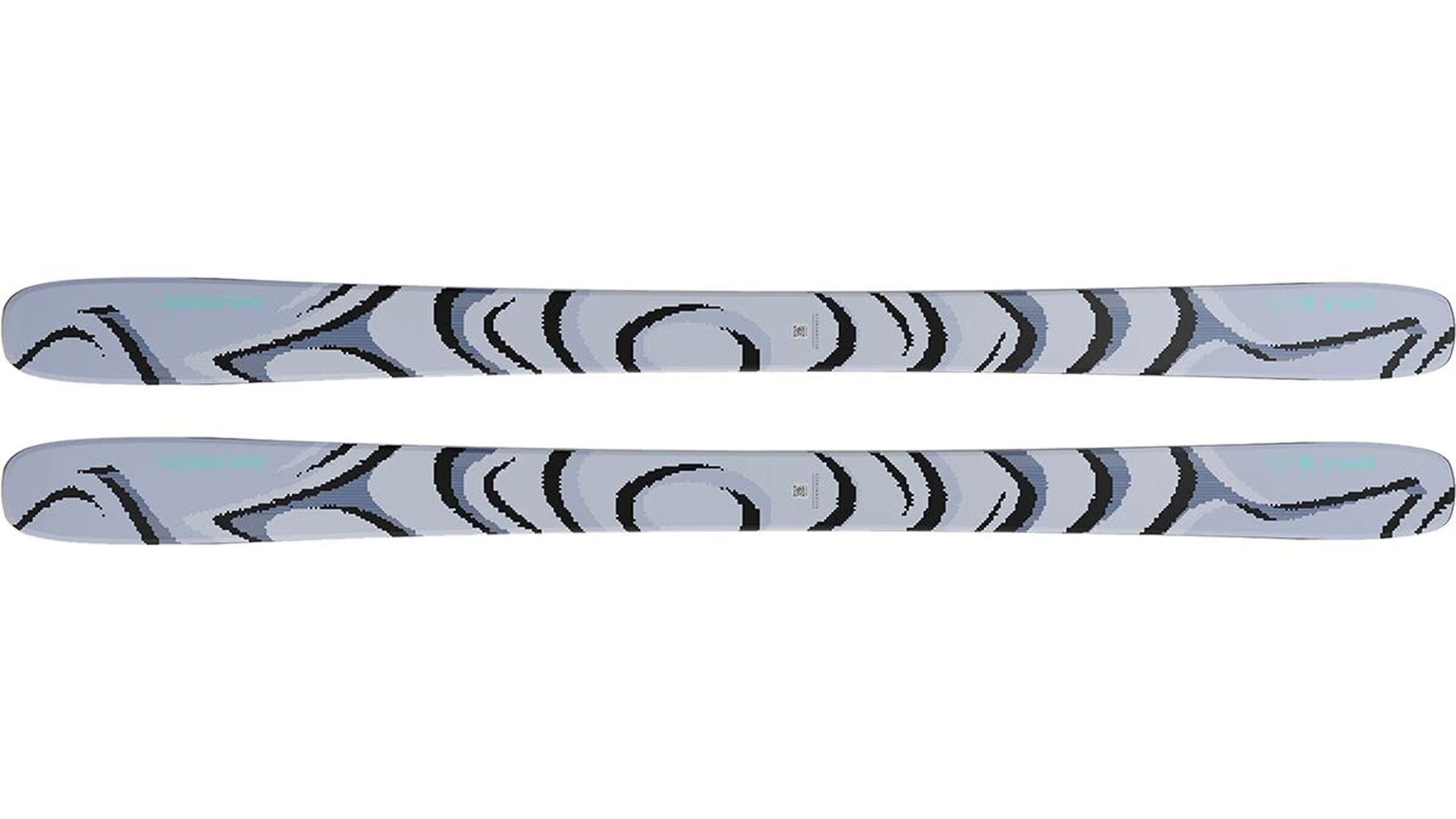 Salomon QST 100 skis on white background