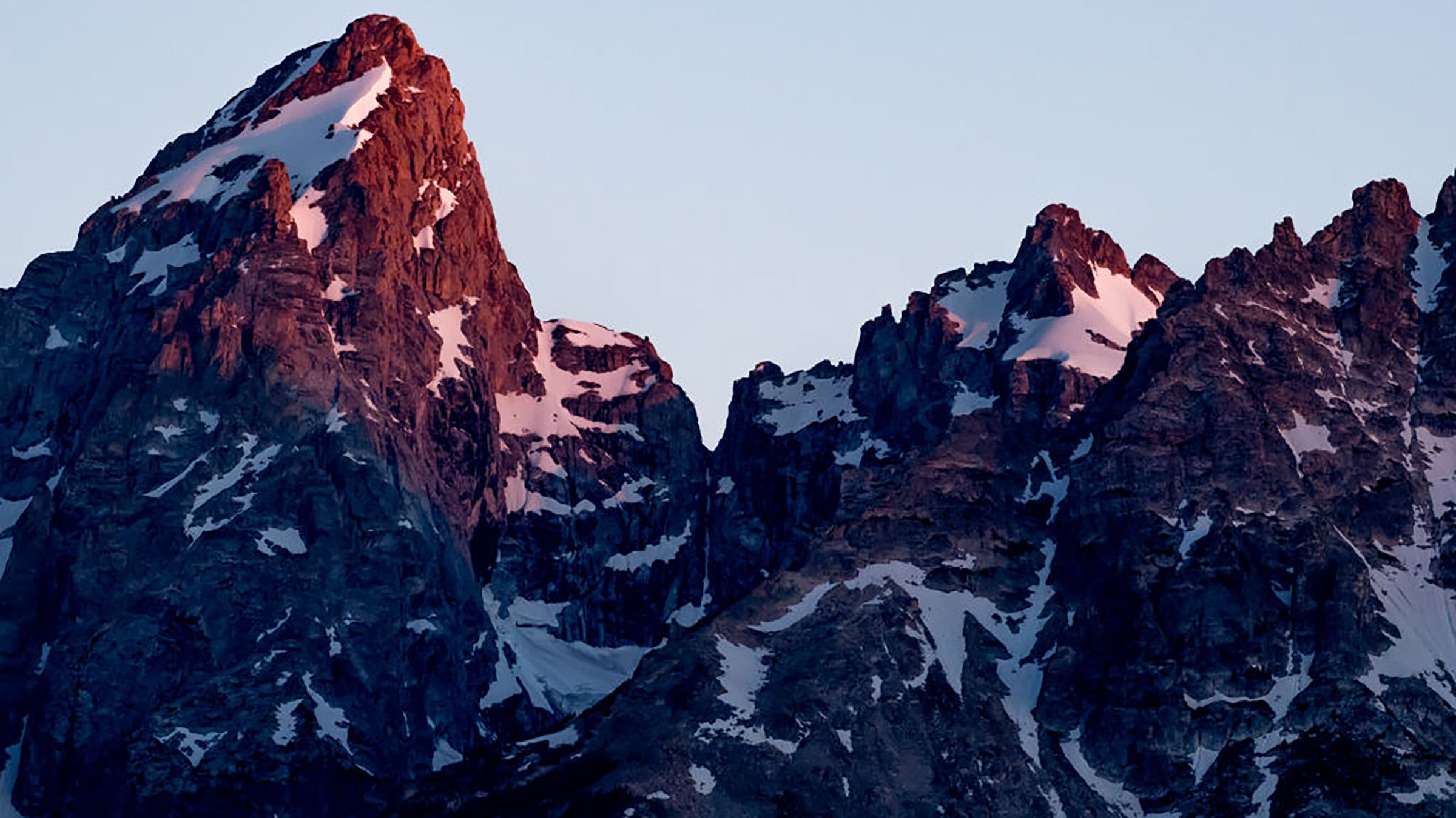 Sunseri during his FKT attempt on Grand Teton