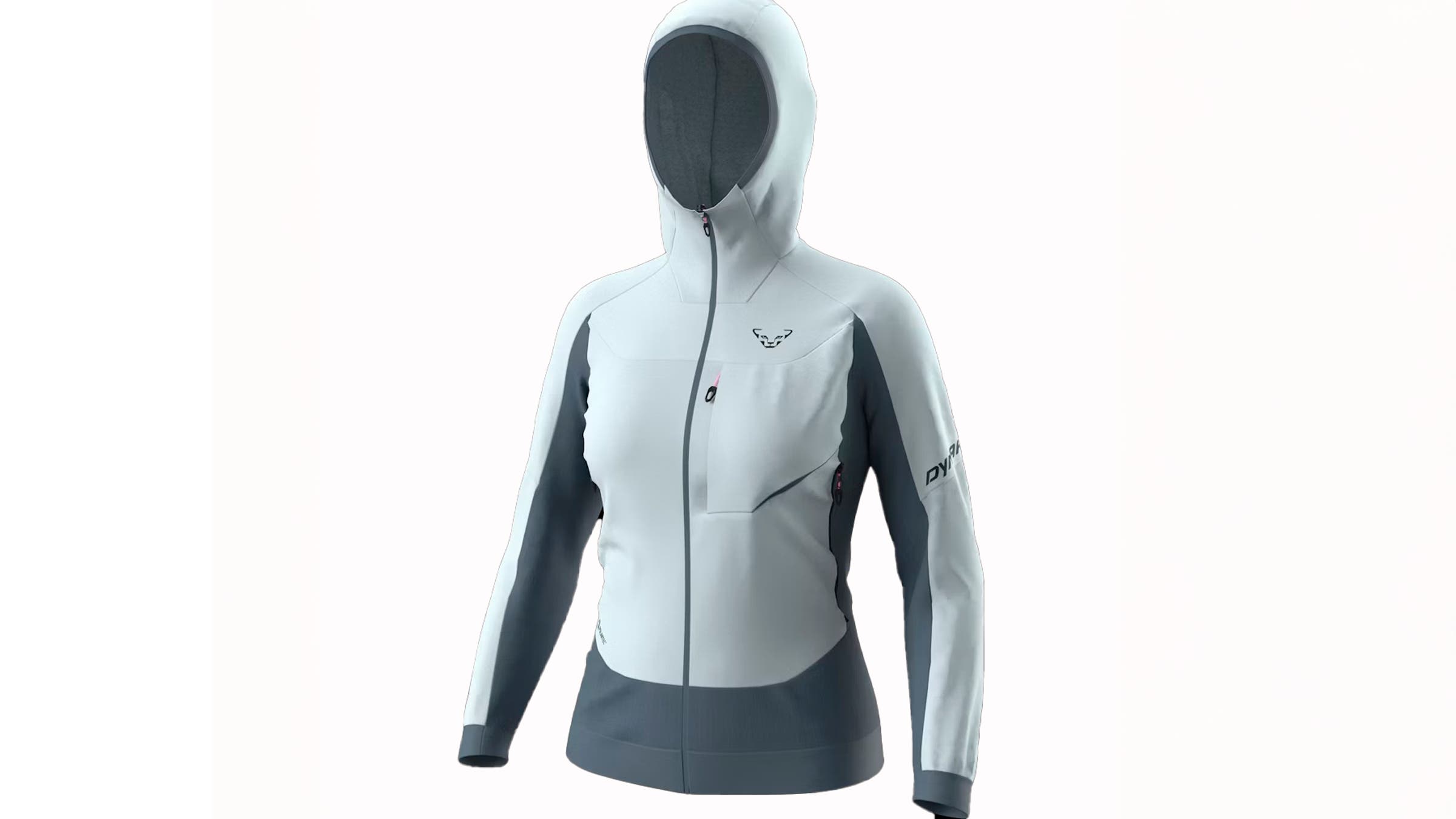 Dynafit Tigard Alpha Direct Jacket Midlayer blue jacket on white background