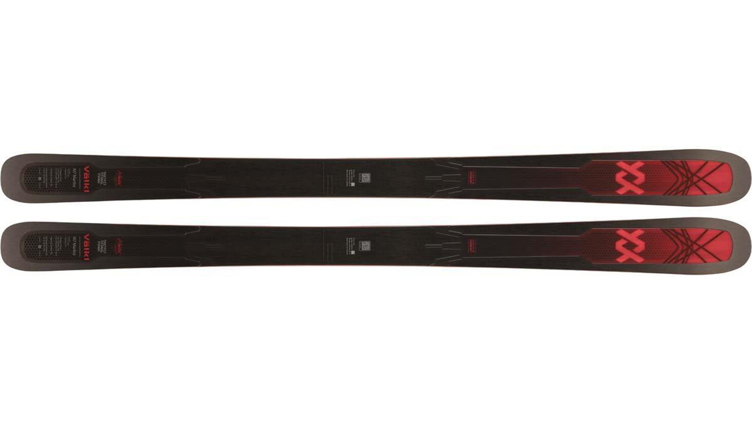 Volkl M7 Mantra skis on white background