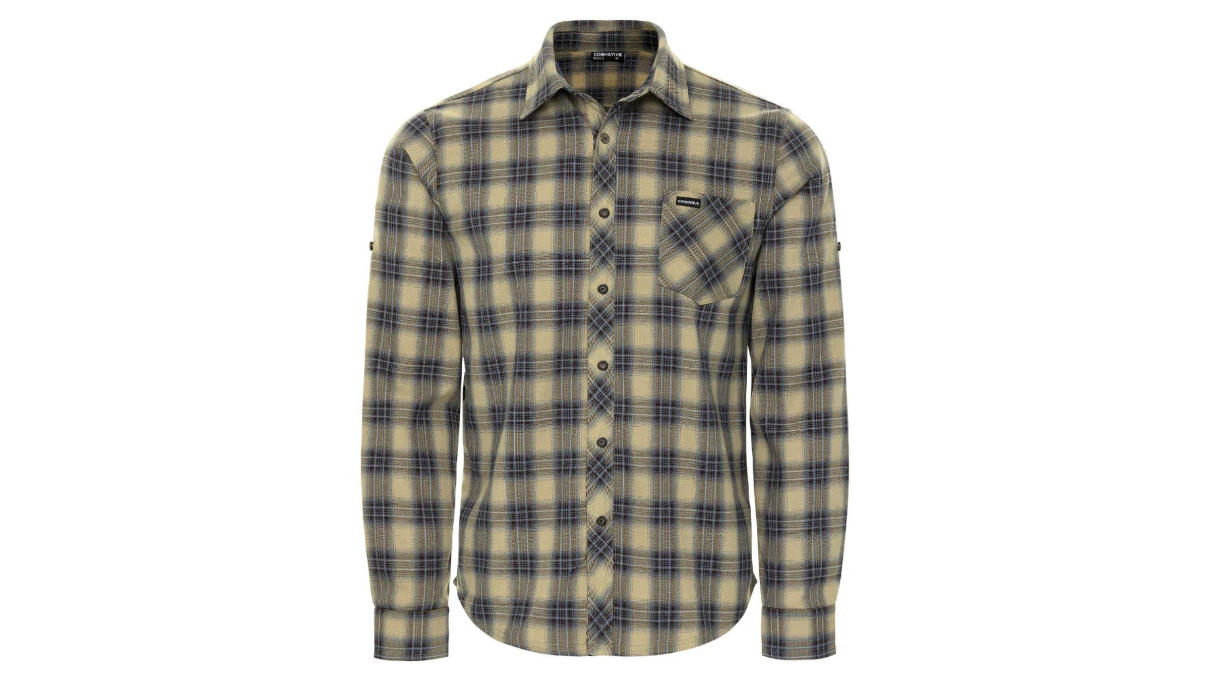 cognative mtb flannel on white background