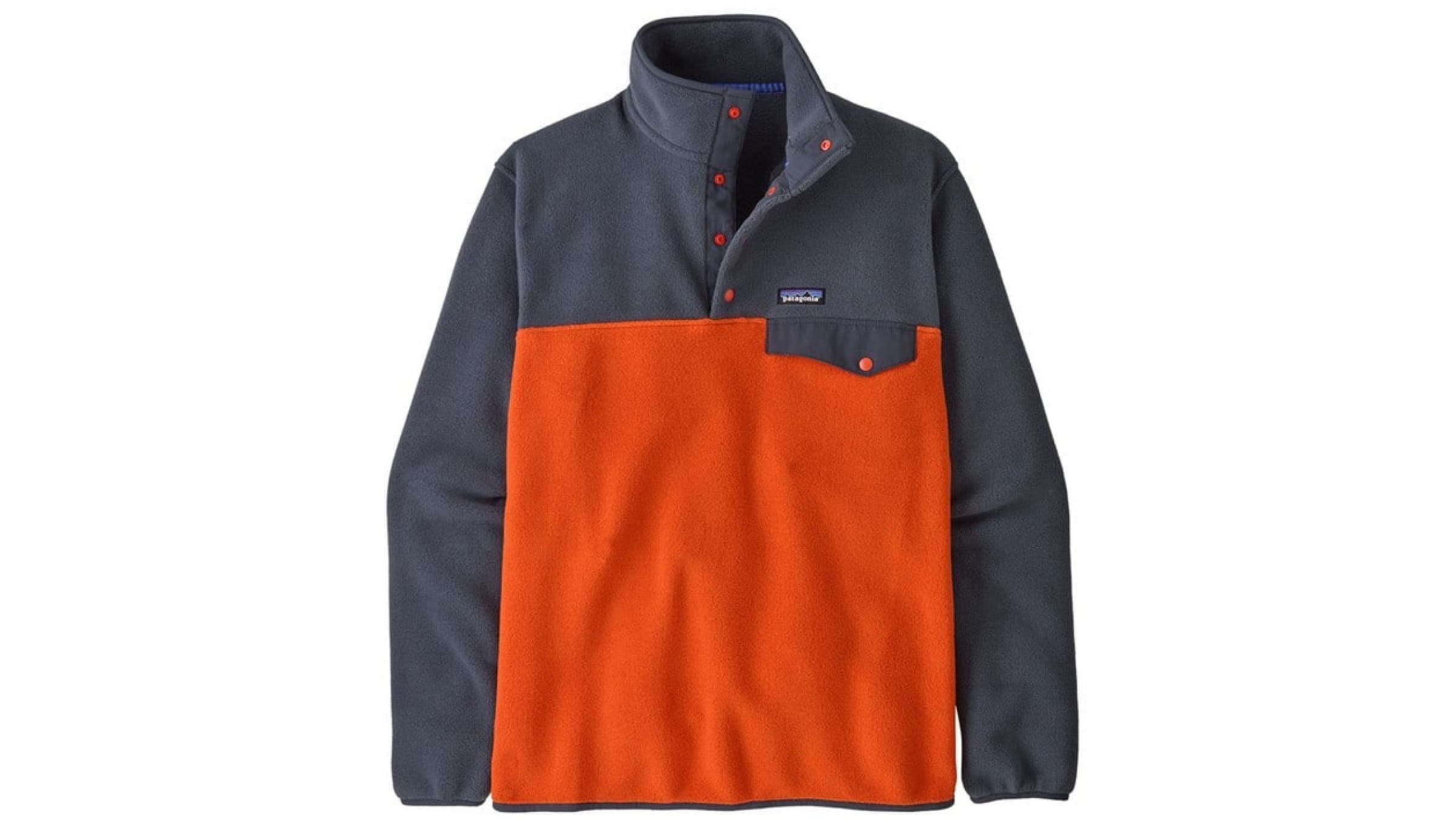 patagonia lightweight synchilla snap t pullover fleece on a white background evo sale