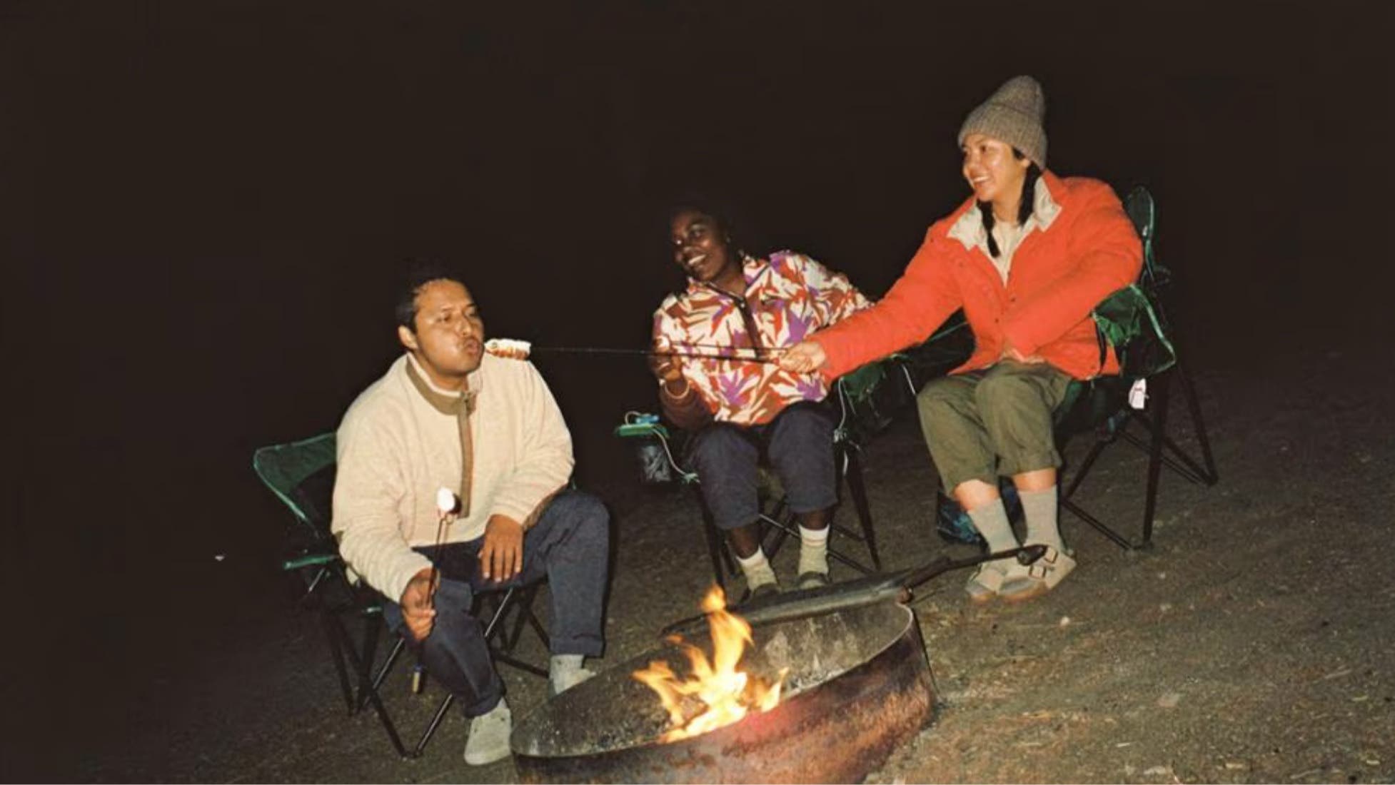 friends around a fire