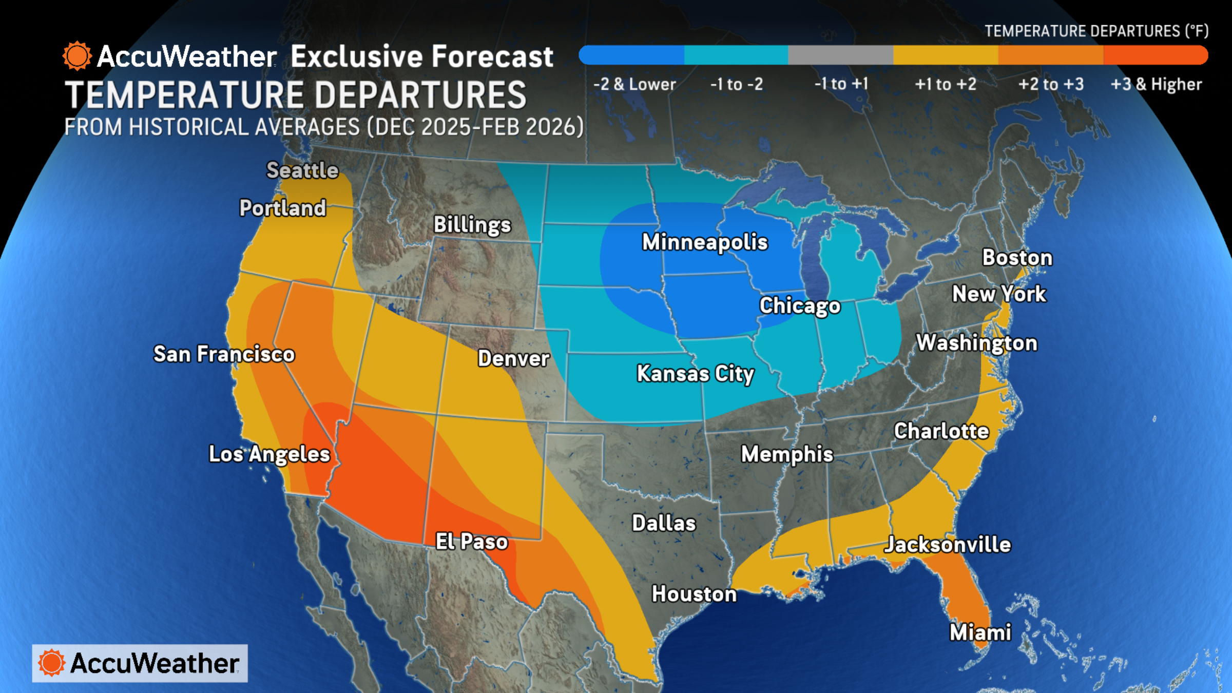temperature departures