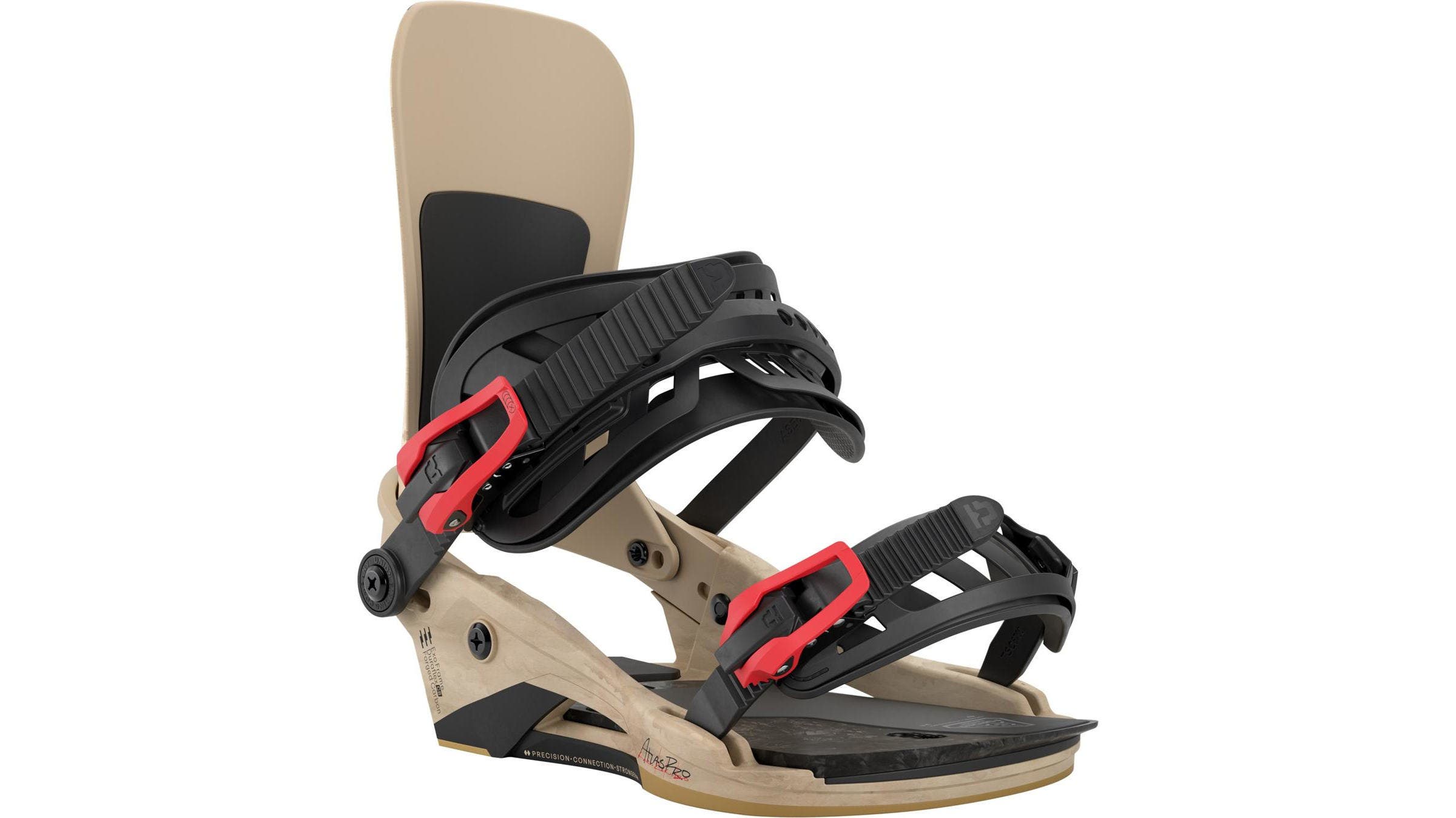 Union Atlas Pro black and tan snowboard bindings