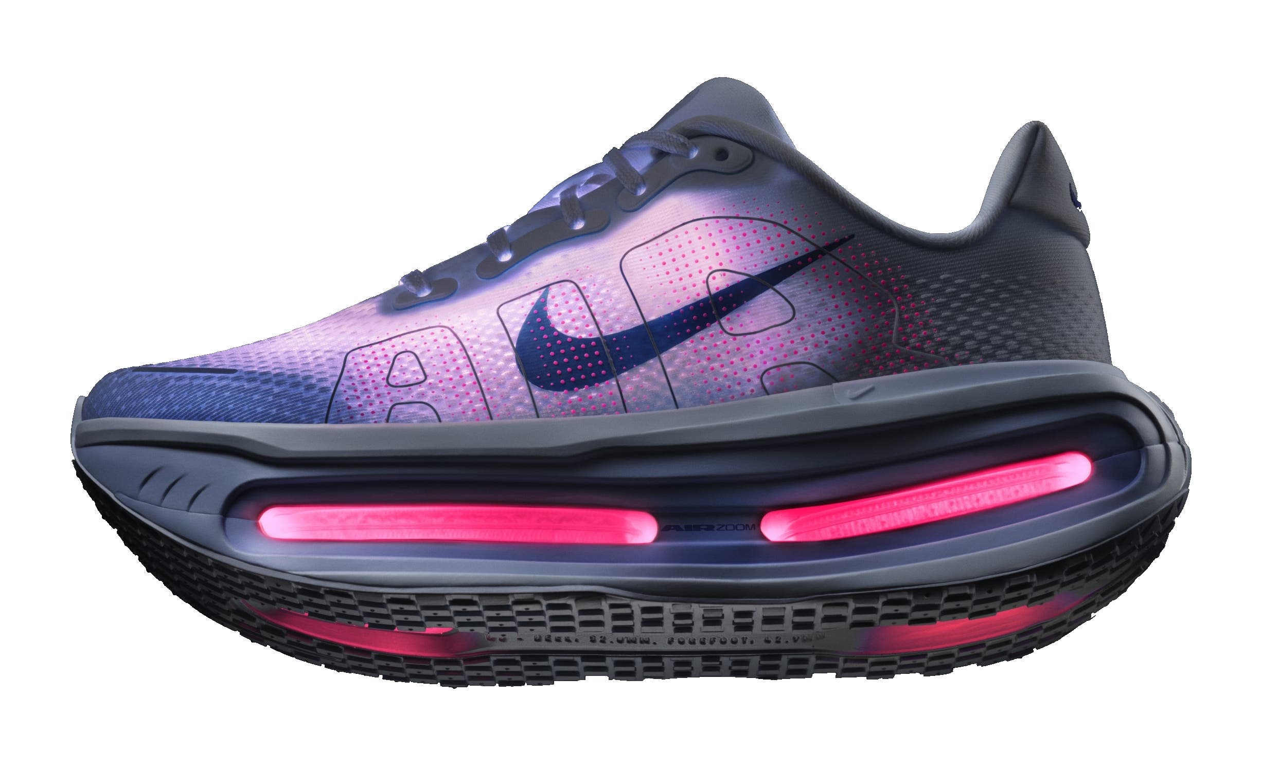 Black, purple, and pink Nike Vomero Premium