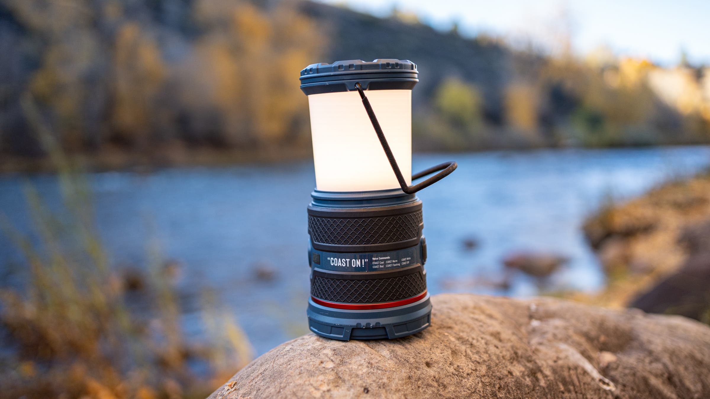 COAST EAL35R Voice Controlled Lantern on river