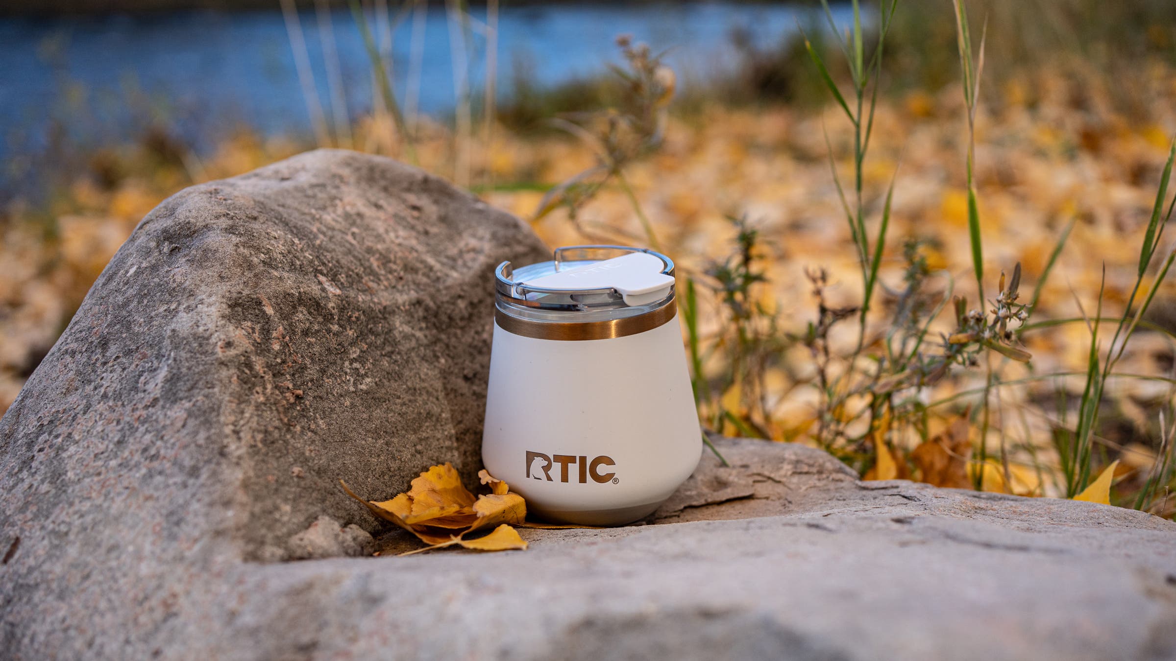 RTIC Happy Hour Lowball Tumbler on river