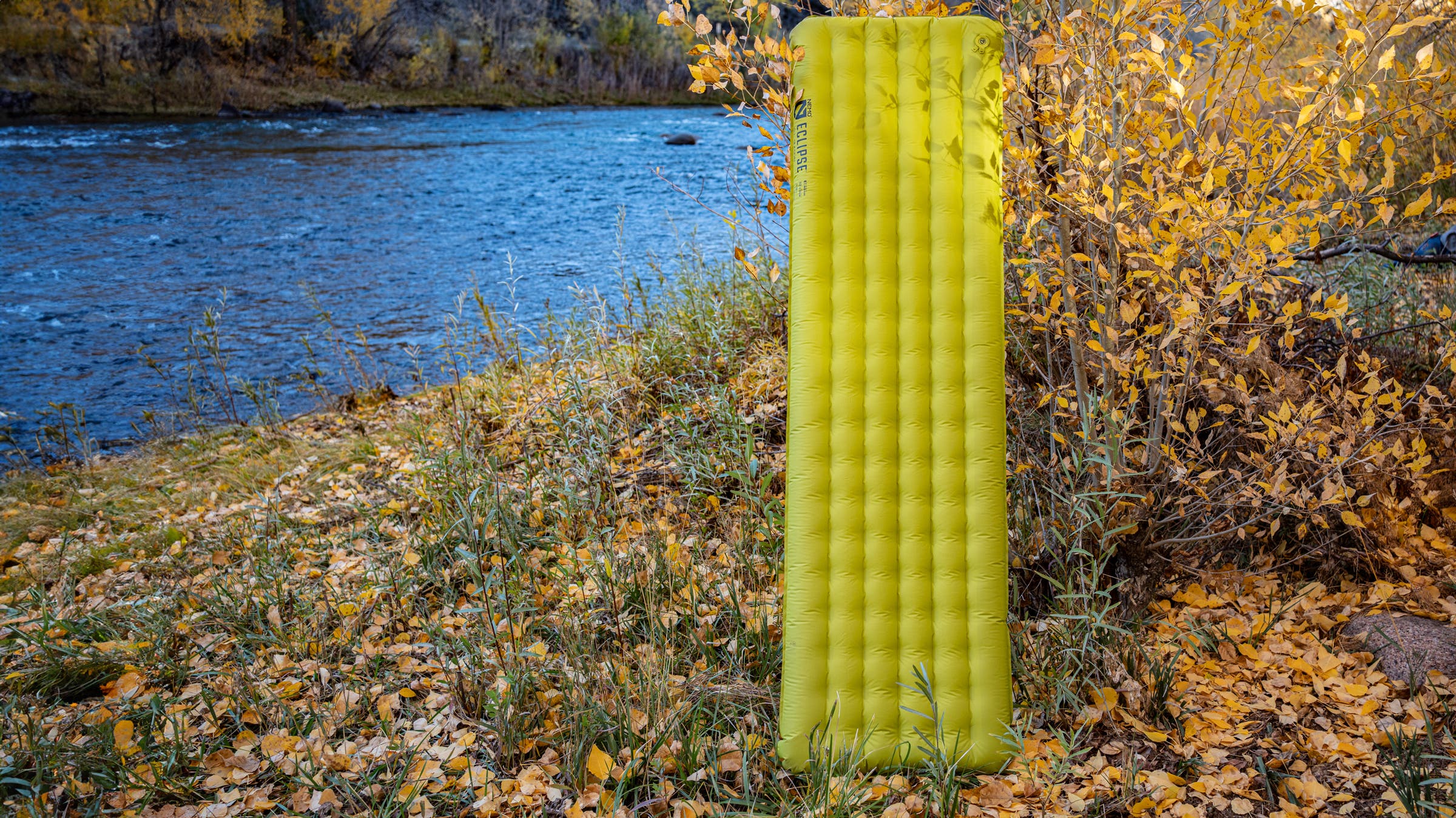 NEMO Eclipse All Season Camping Pad next to river