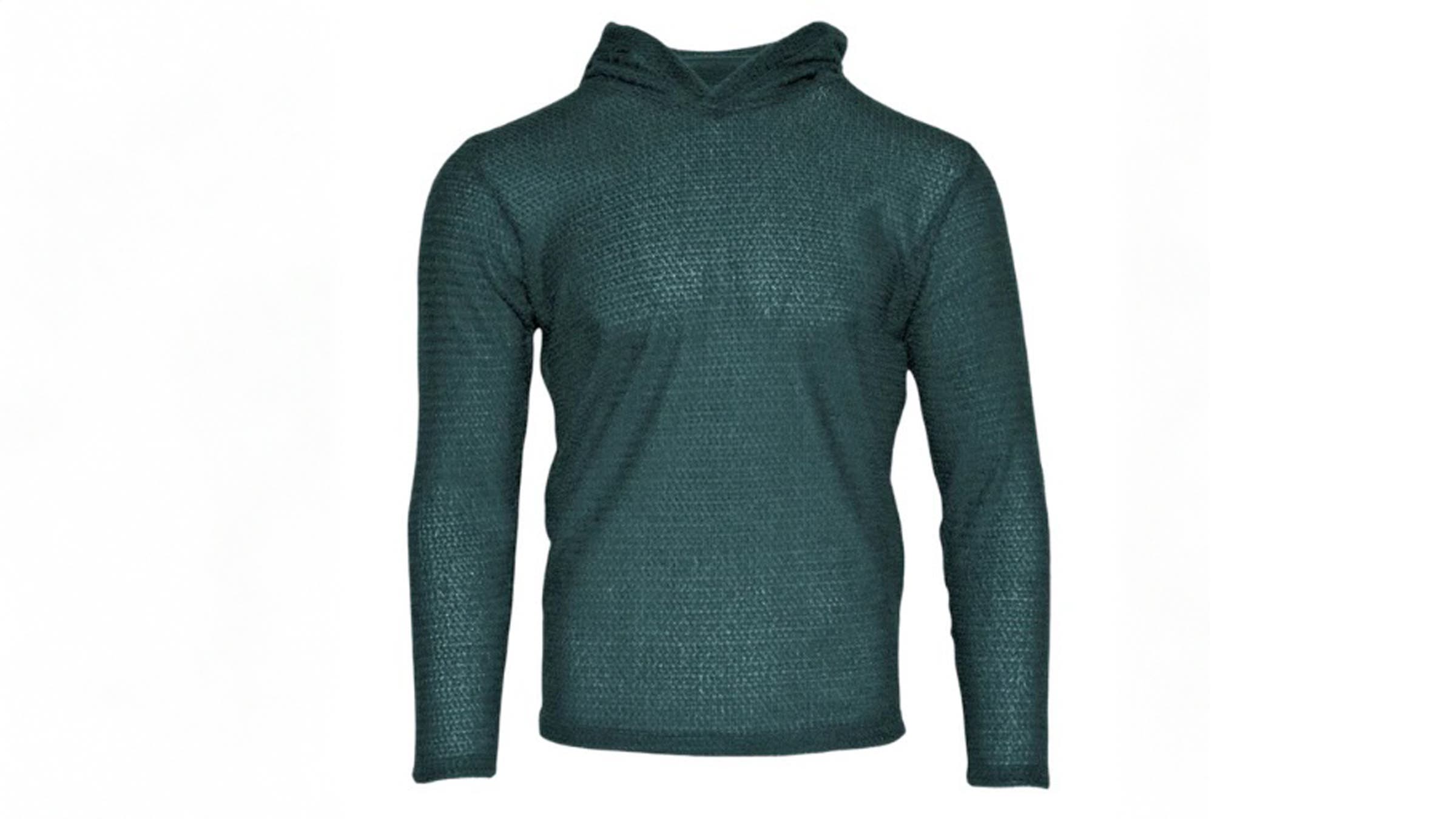 Burgeon Alpha 90 Pine Shadow hoodie blue on white background