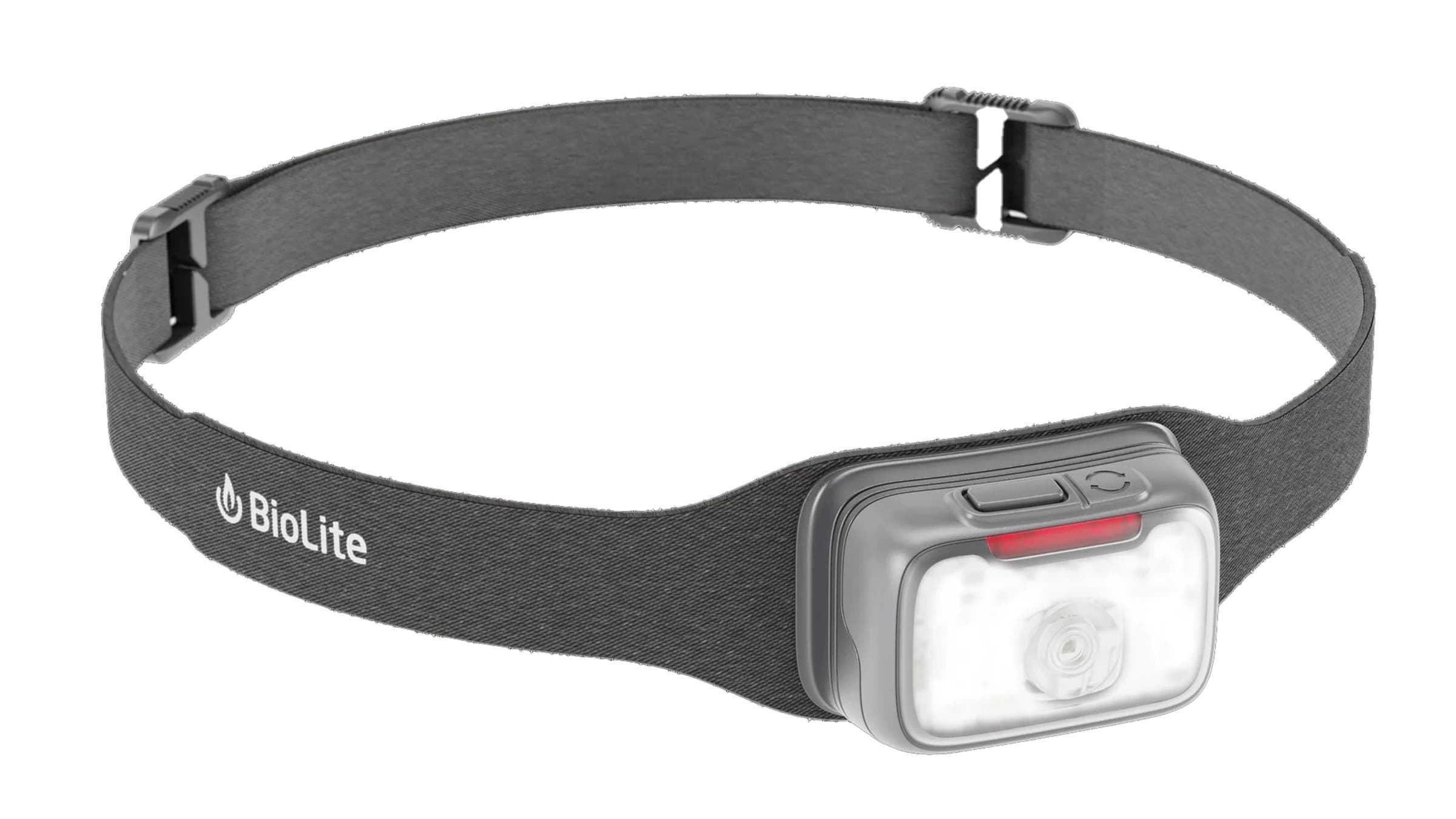BioLite Range 500 headlamp grey on white background