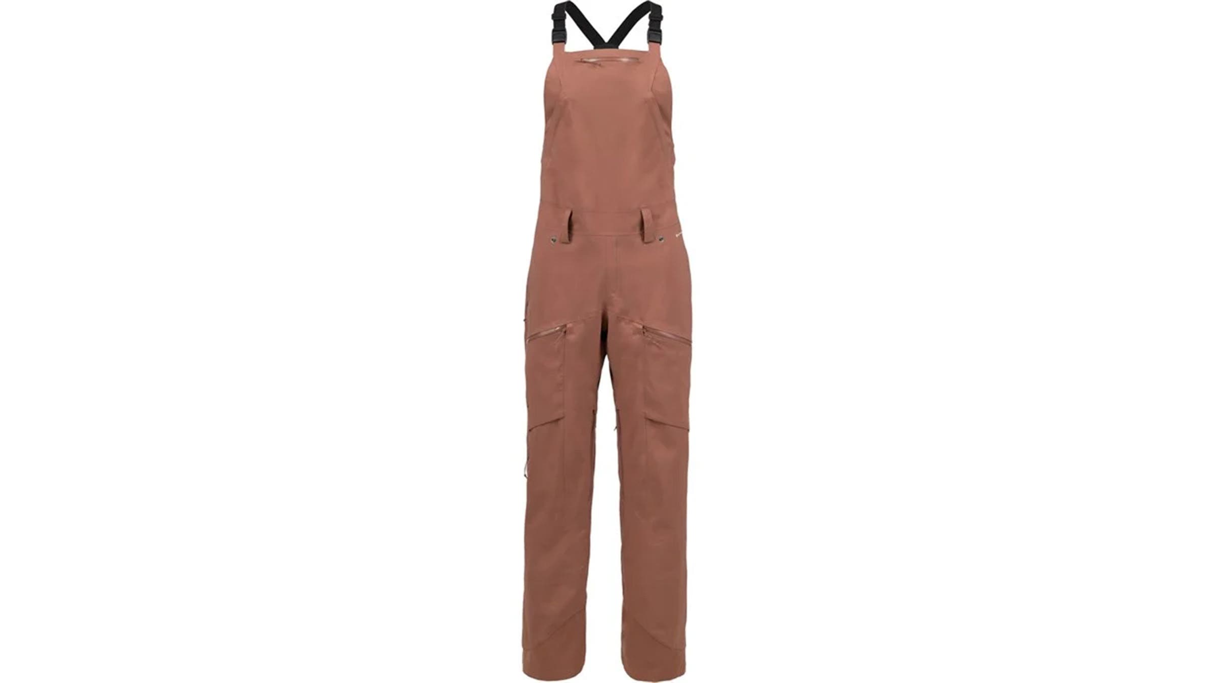 Women's Flylow Foxy ski bibs on white background