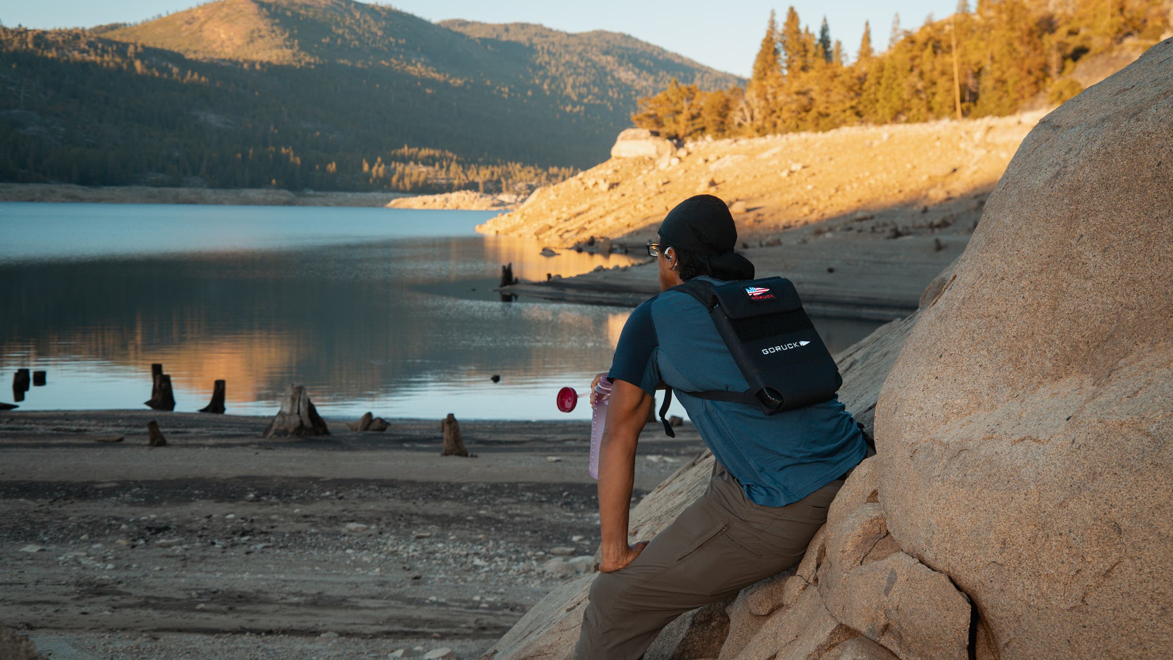 GORUCK Plate Carrier 3.0 person looking out while rucking