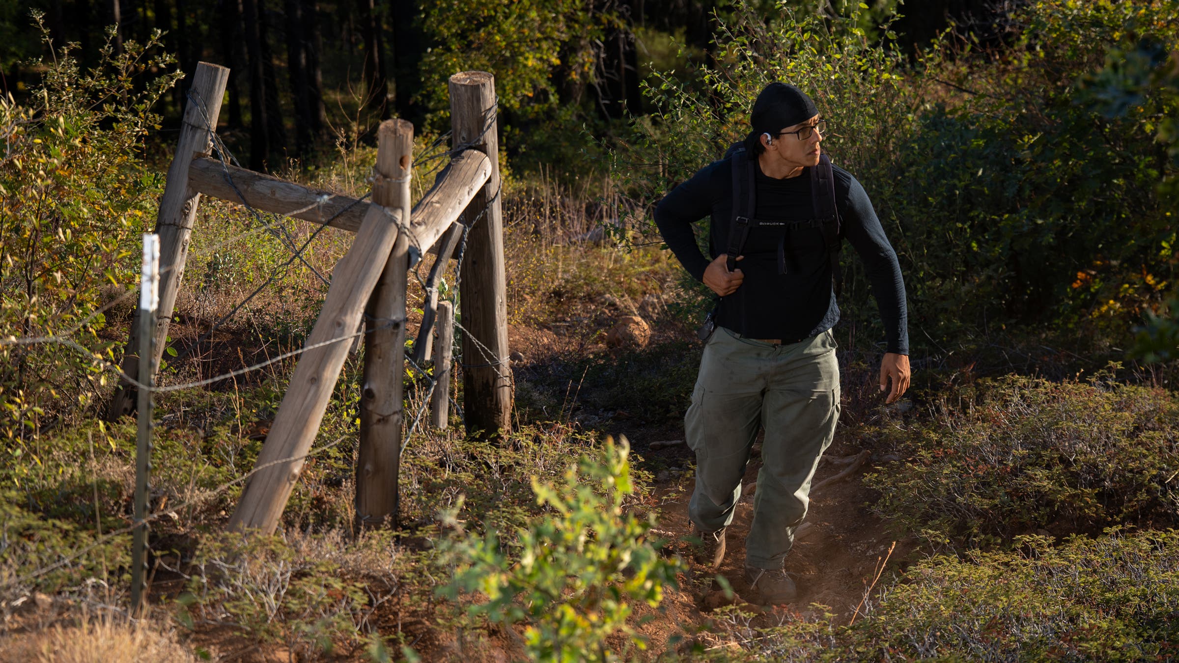 GORUCK Rucker 4.0 while rucking in forest