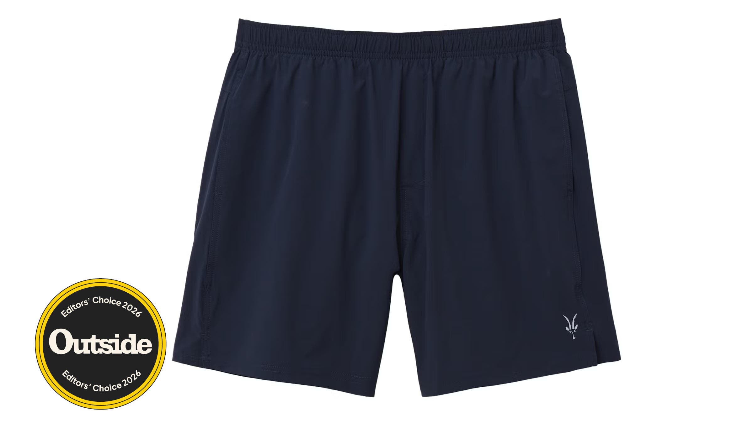 Ibex Springbok Shorts on a white background. A badge in the lower left cites: "Outside: Editor's Choice 2026"