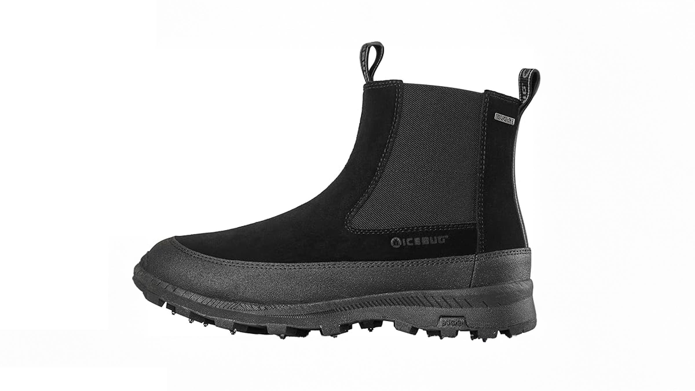 Icebug Boda BUGrip black winter boot on white background