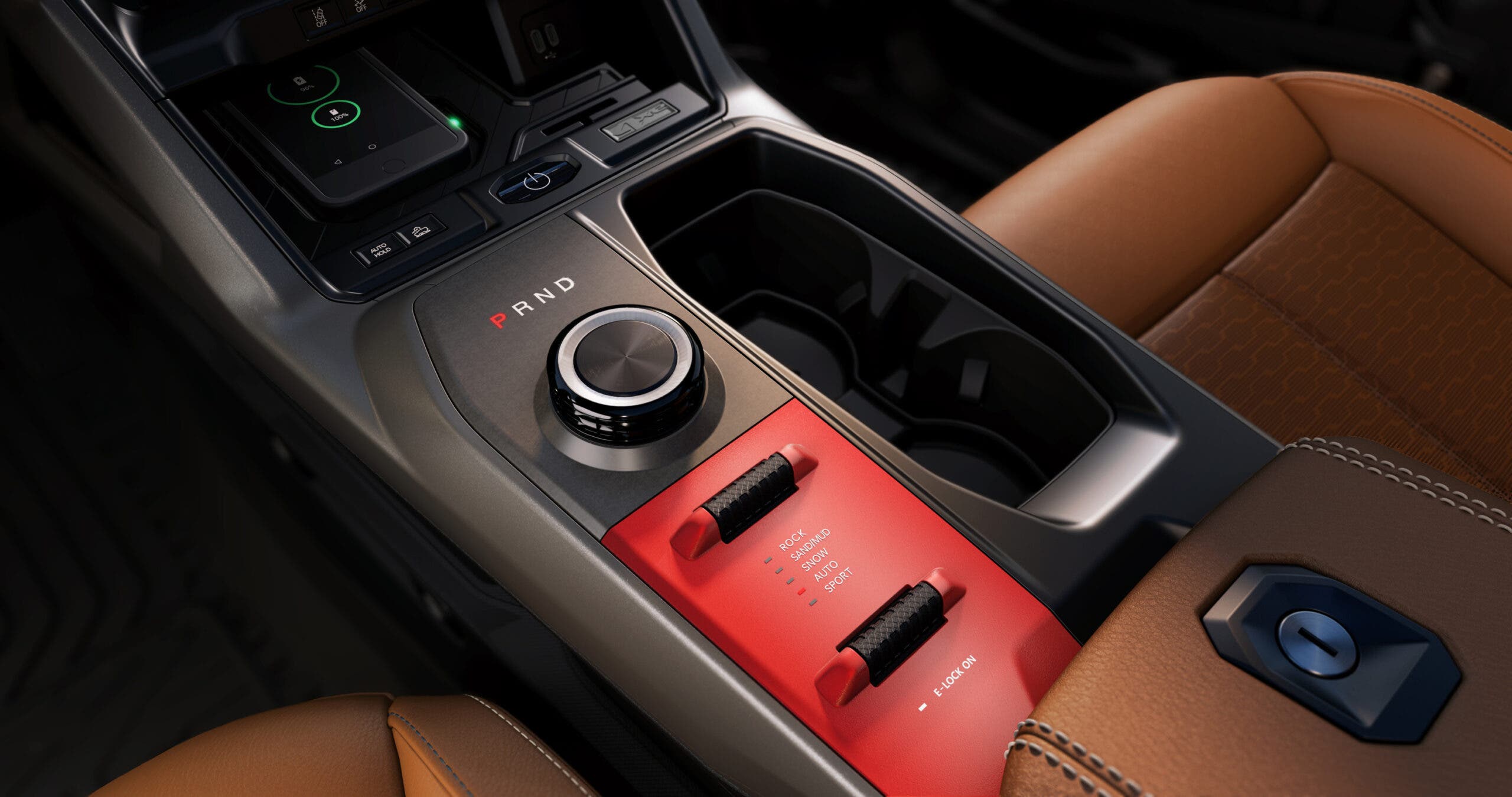 The easy access drive modes of the Jeep Recon.