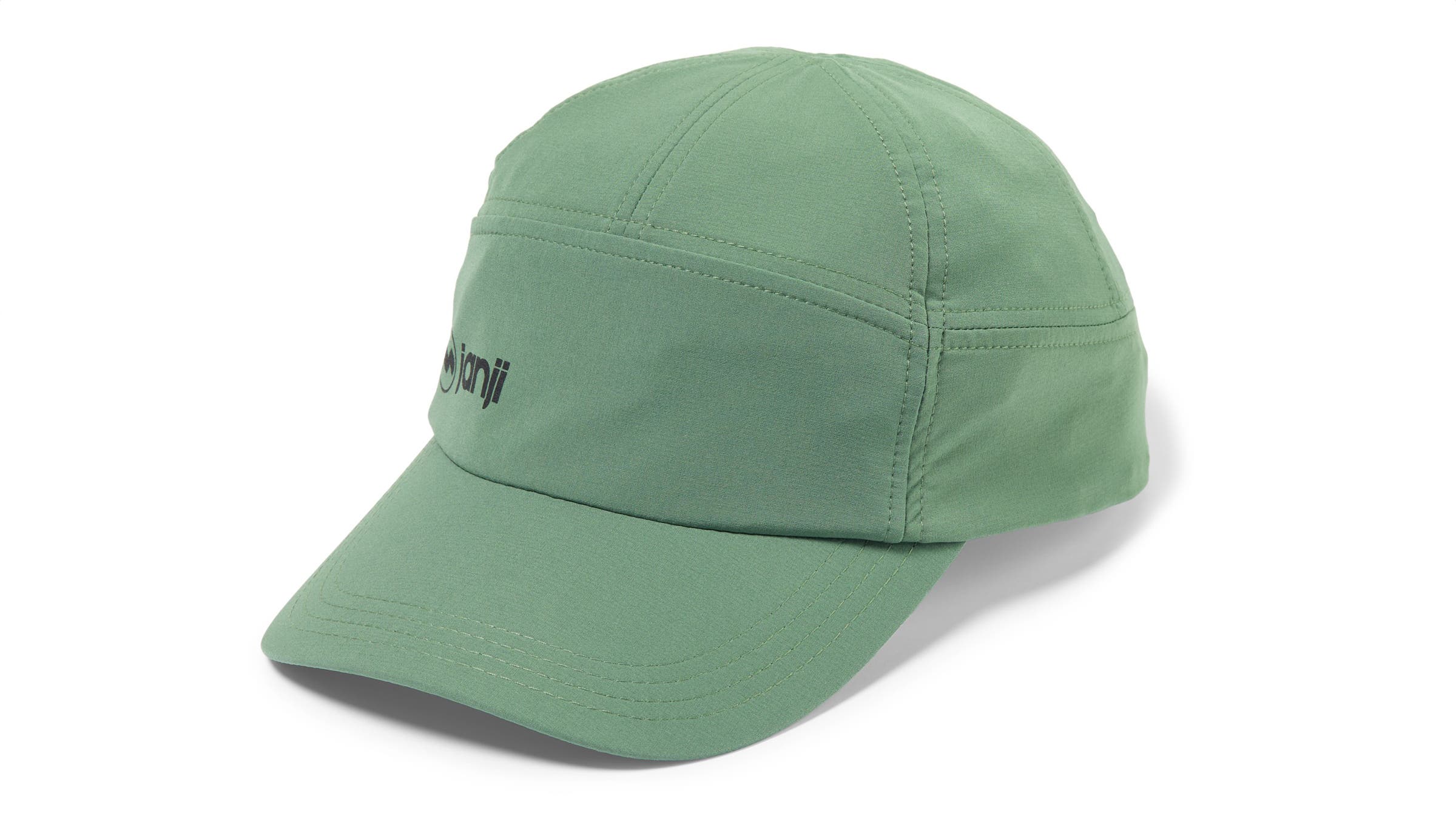 Janji Unisex All Weather Transit Tech Cap green on white background