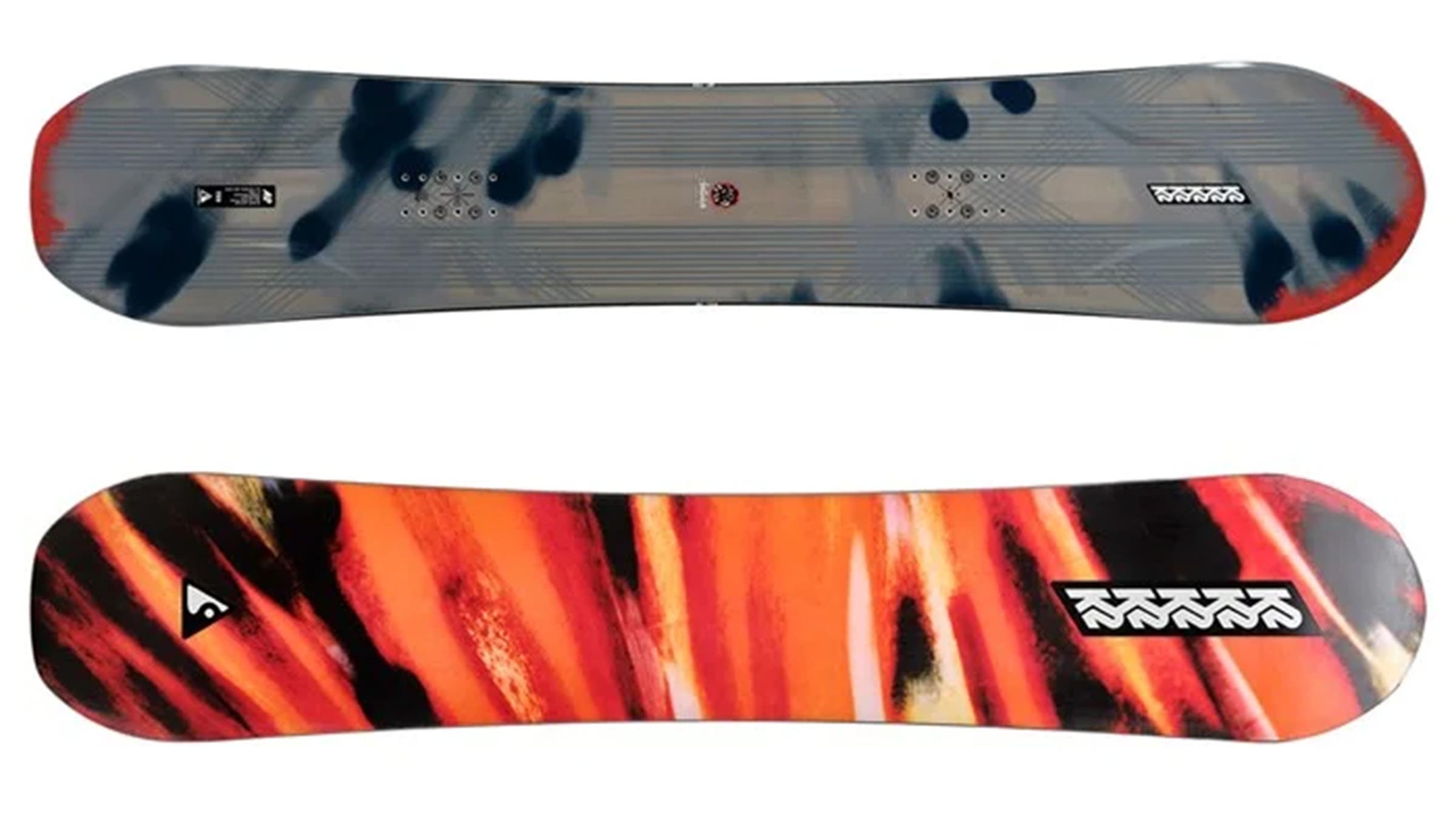 K2 Antidote snowboard on white background