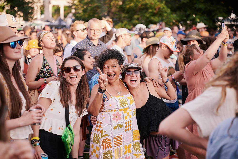 Outside Festival crowd