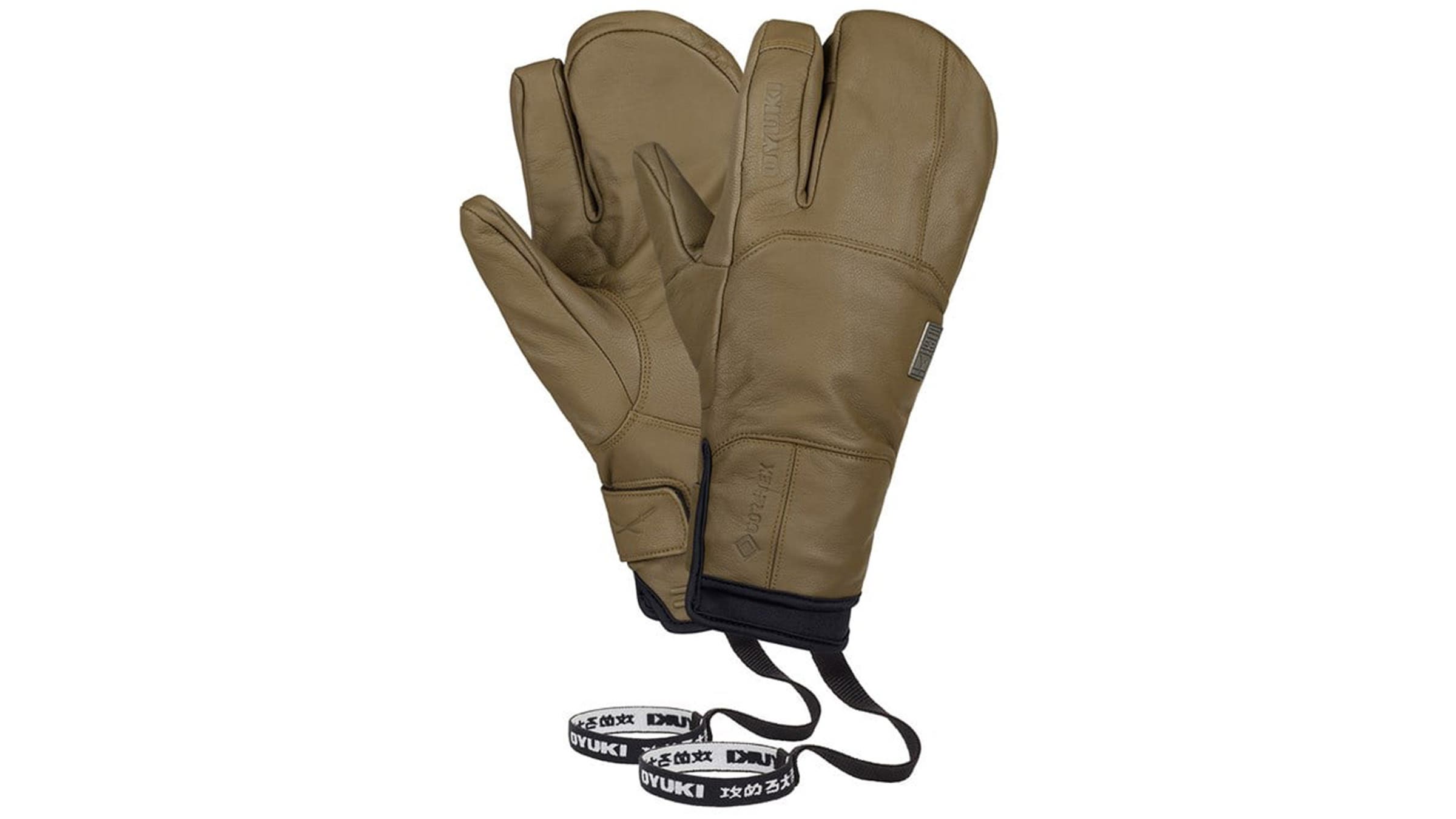 Oyuki Sencho trigger finger ski mittens on white background