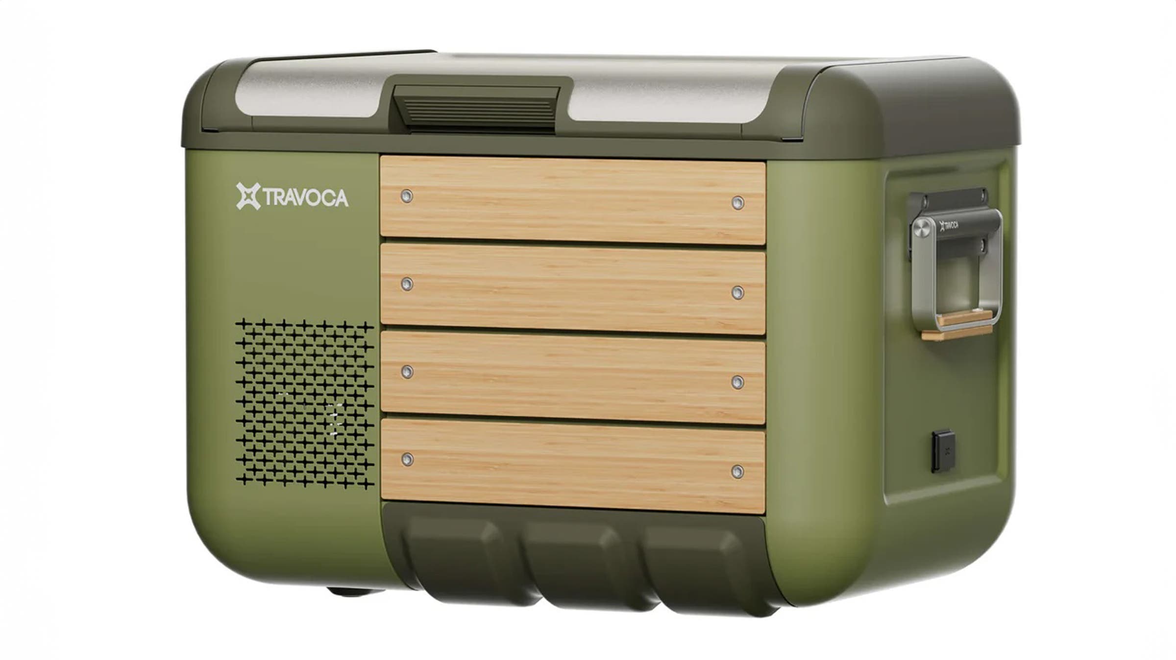 Travoca Rigel 35 Dual Zone eCooler green on white background