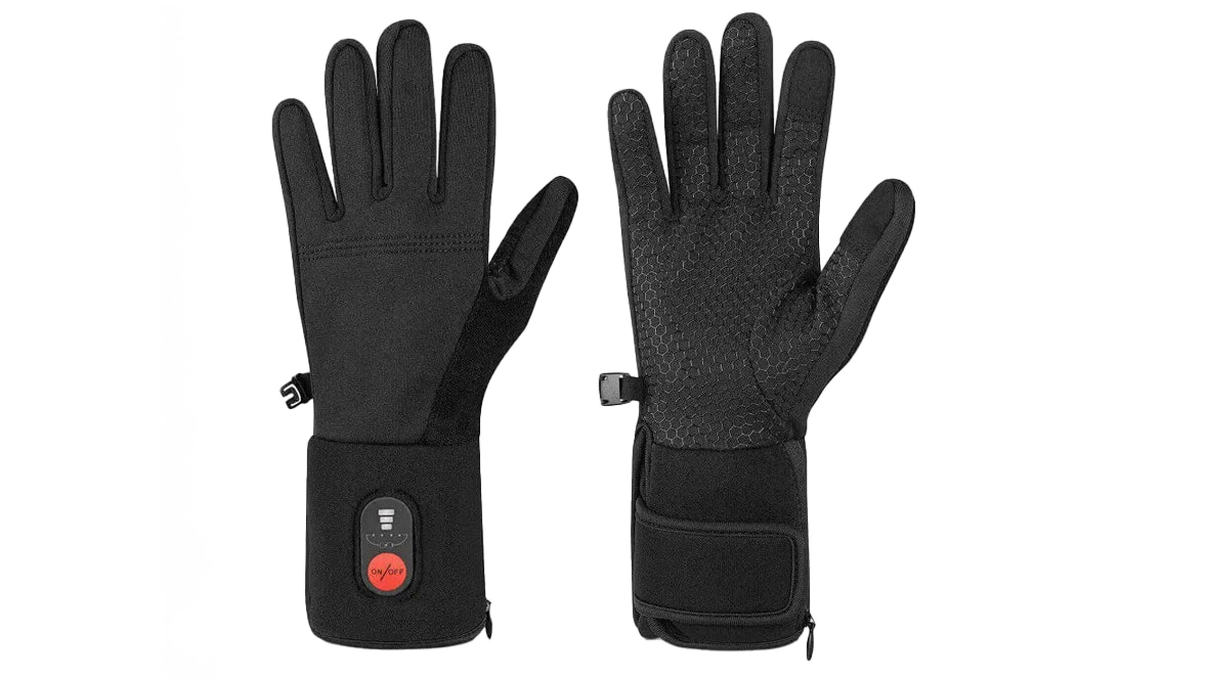 Savior Ultra Thin Heated Glove black on white background