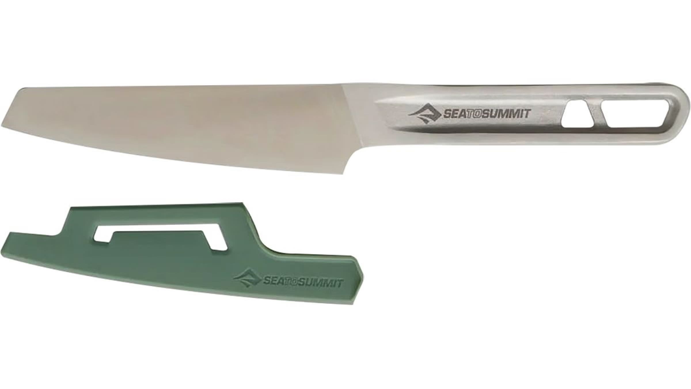 Sea to Summit Detour Stainless Steel kitchen knife on white background