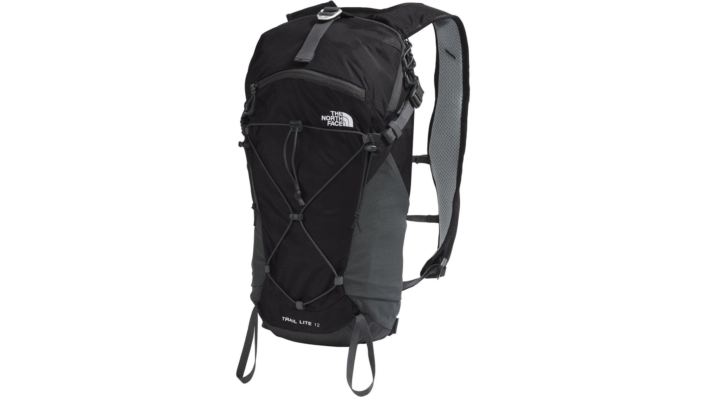 The North Face Trail Lite 12L Backpack black on white background