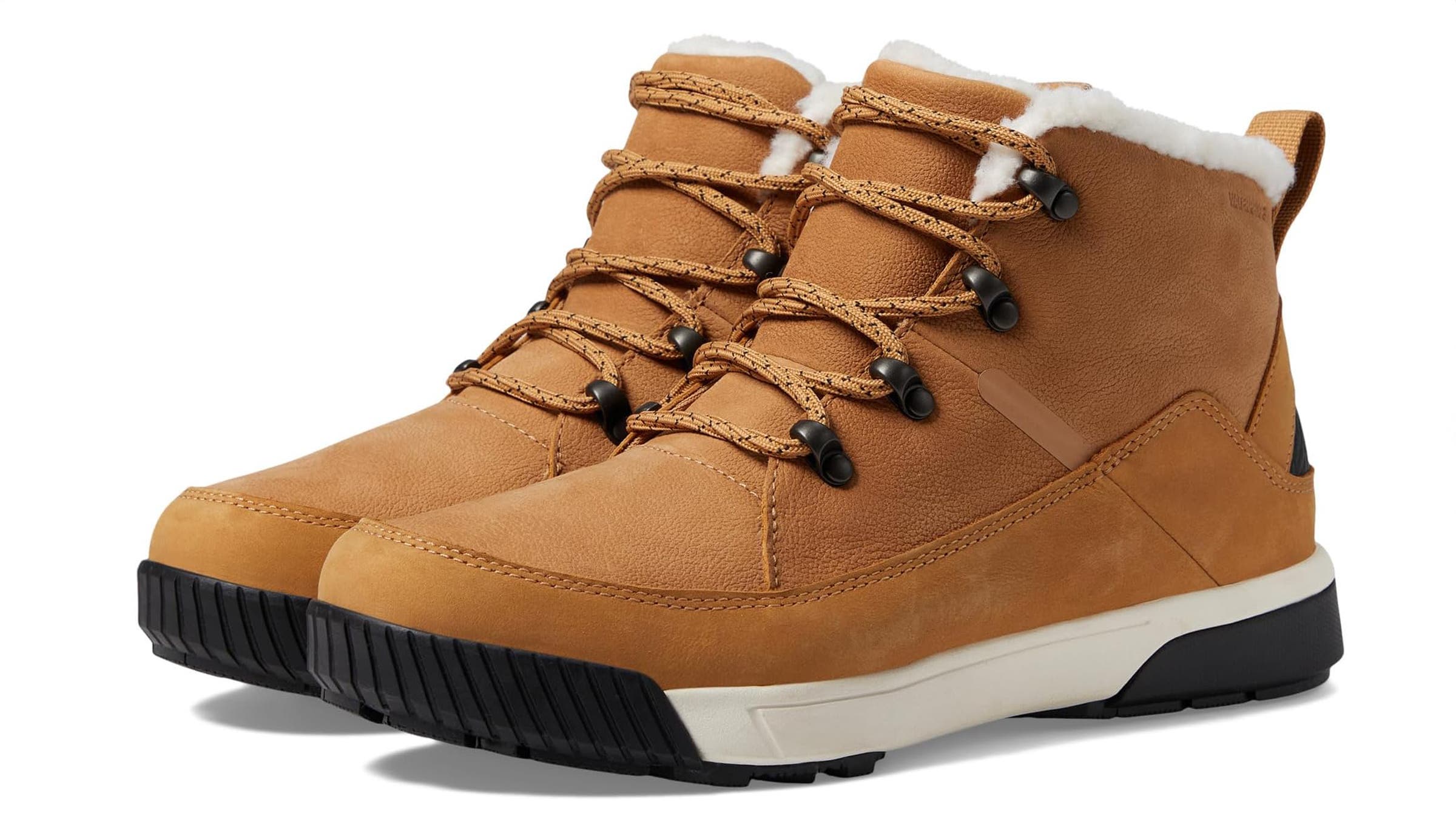 The North Face Sierra Mid-Lace Waterproof boot tan on white background