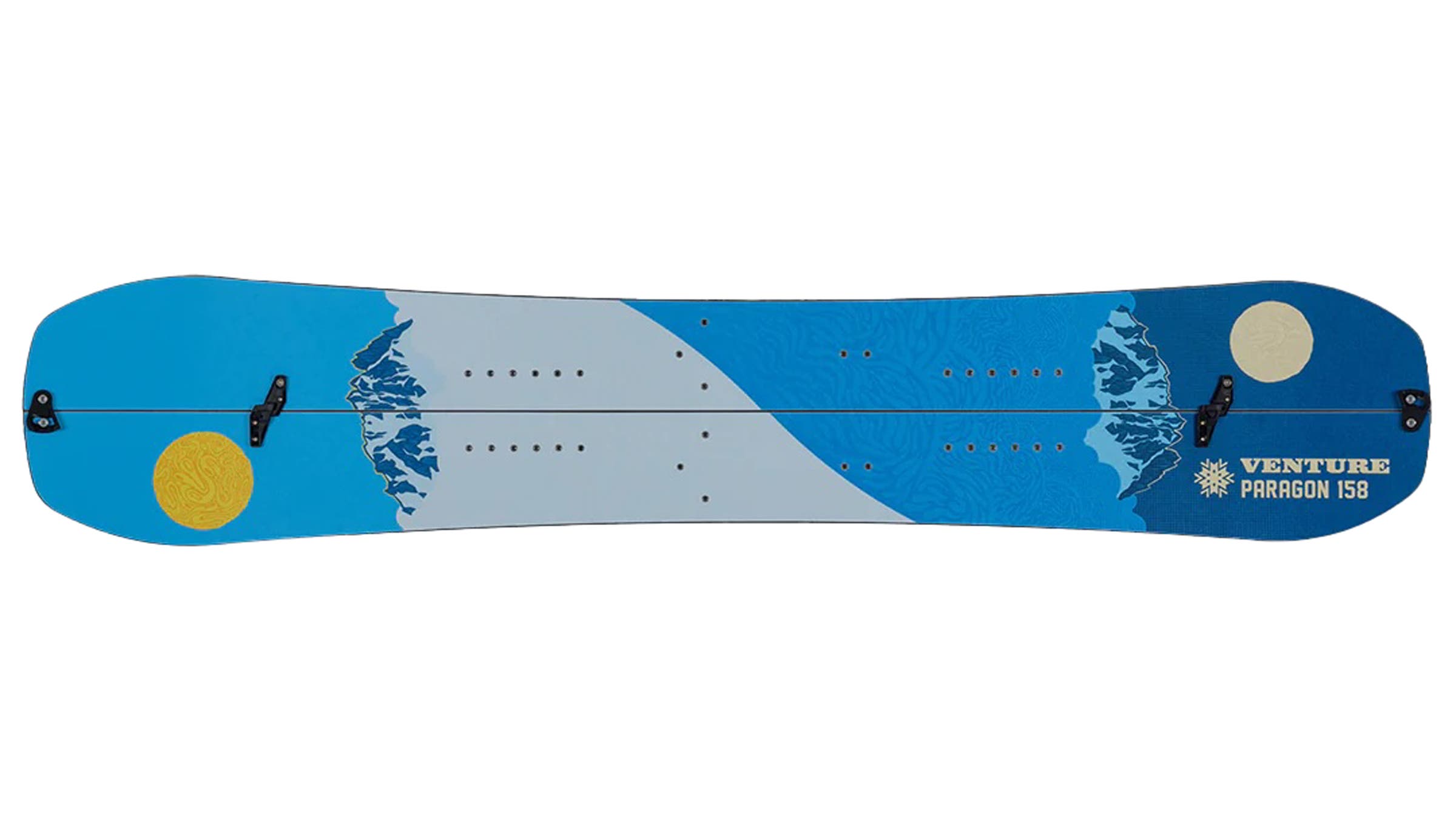Venture Paragon splitboard blue on white background