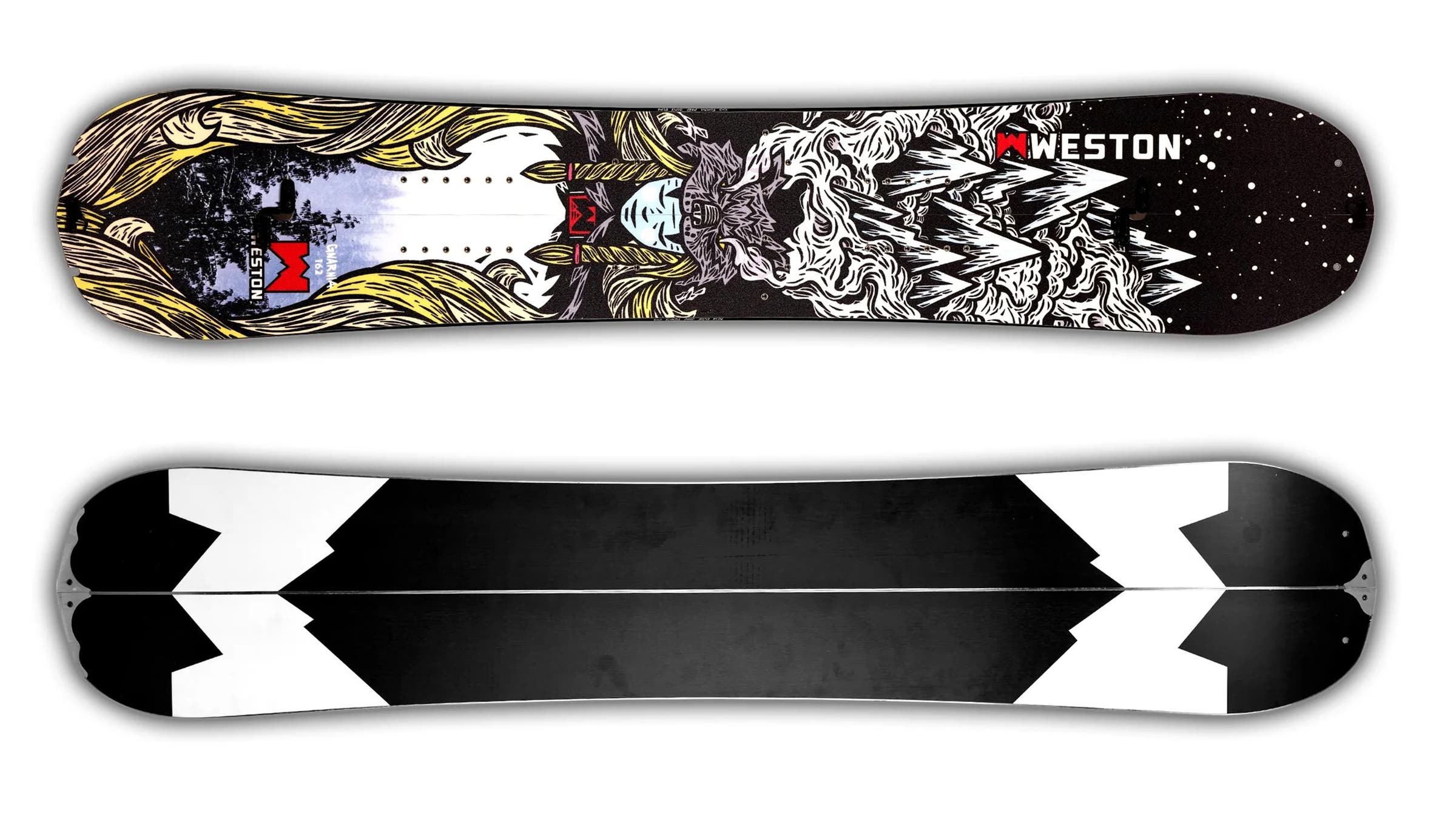 Weston Gnarnia Splitboard on white backround