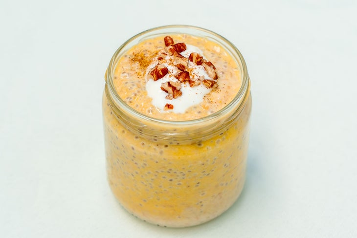 Pumpkin Pie Overnight Oats with Chia Seeds 