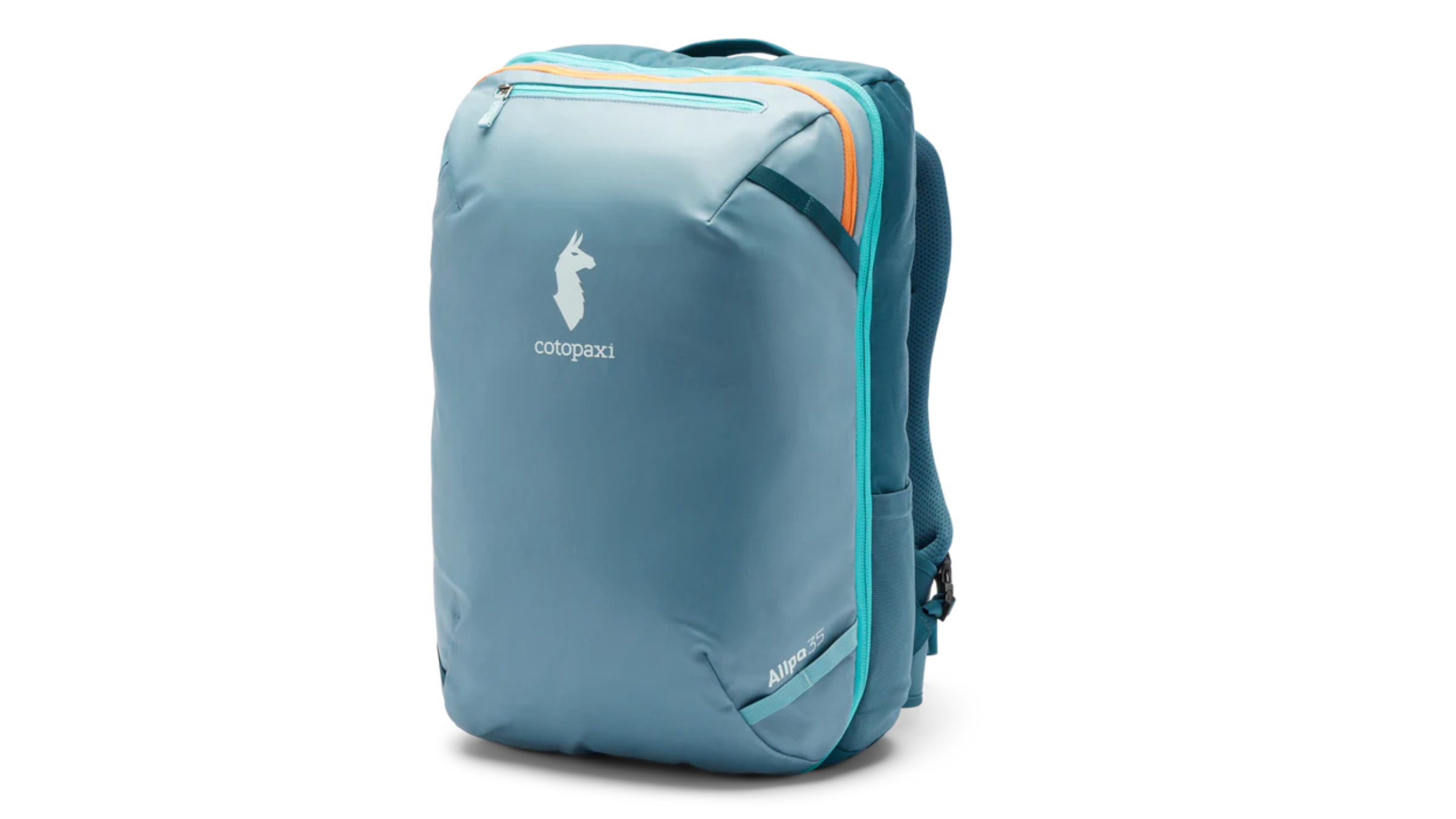 blue stuffed travel backpack on white background, best travel gifts