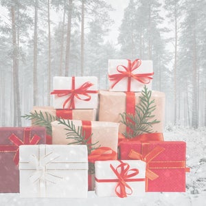 gifts in snow