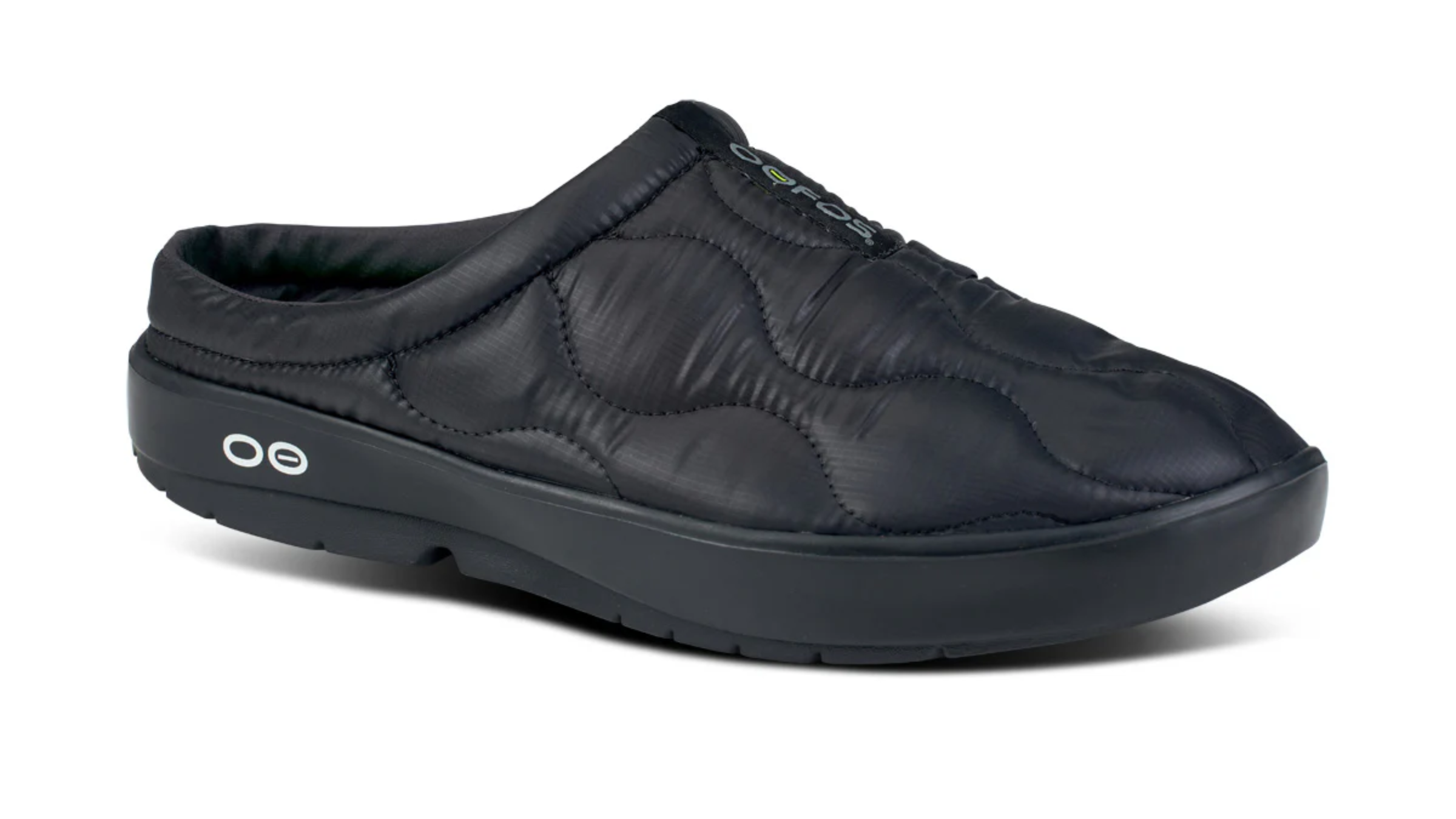 OOFOS OOcoozie Thermo Mule recovery slide with thermal lining, black