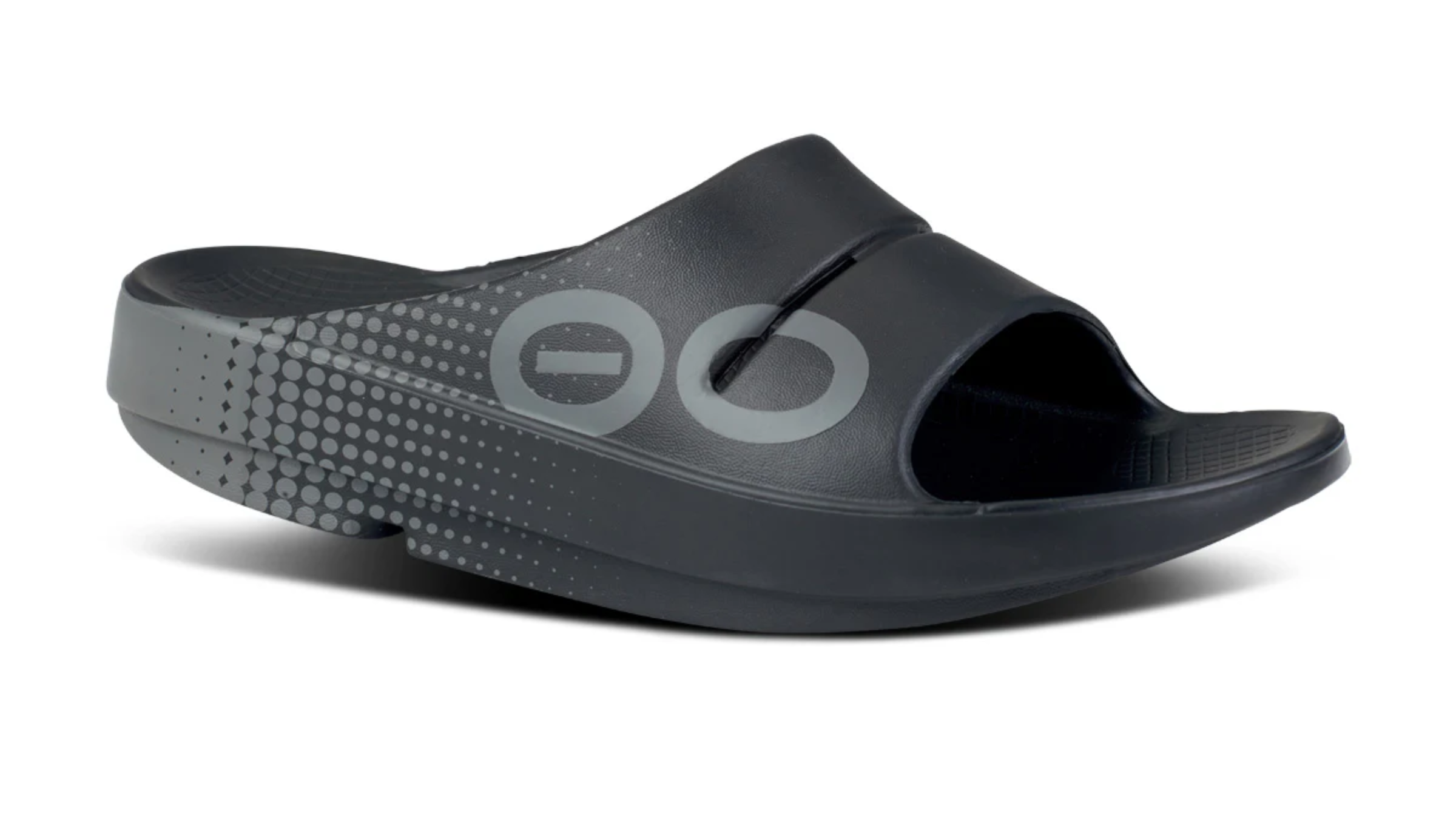Oofos OOahh Sport Slide Recovery Sandal, Black